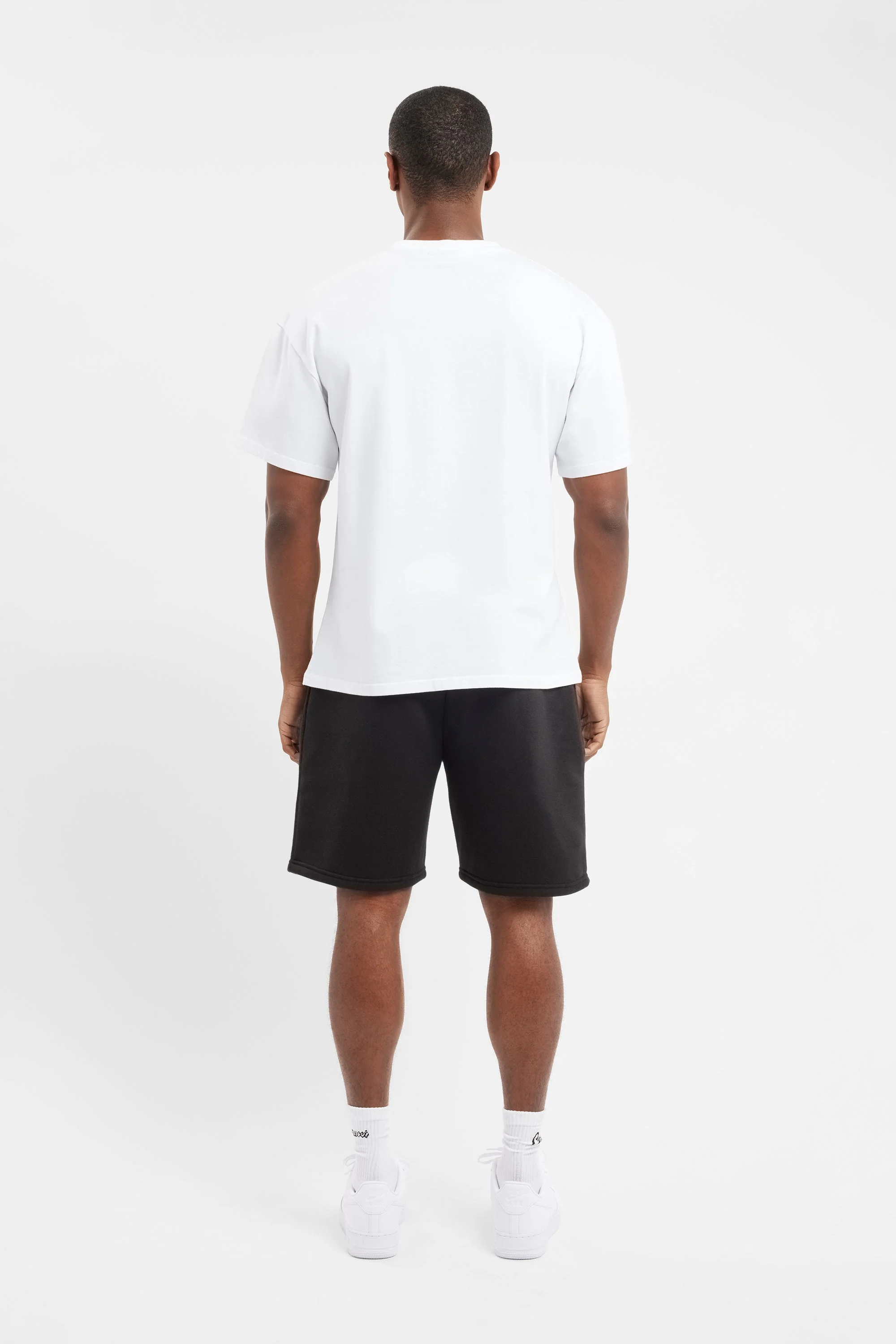 Boxy Cernucci Neckline T-Shirt - White - Image 4