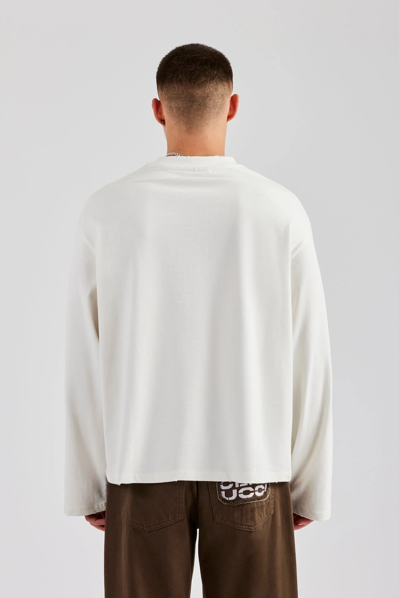 Long Sleeve T-Shirt - Off White - Image 3