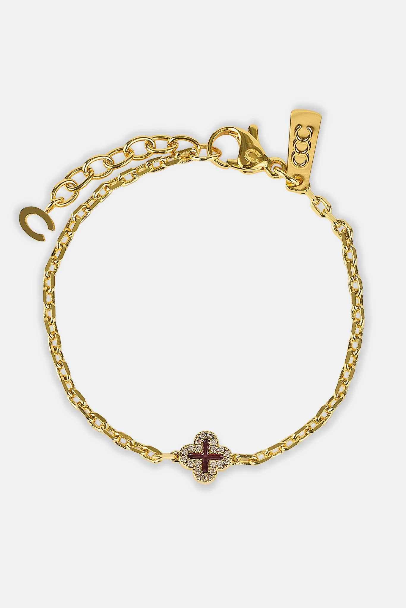 Burgundy Motif Bracelet - 8mm - Image 3