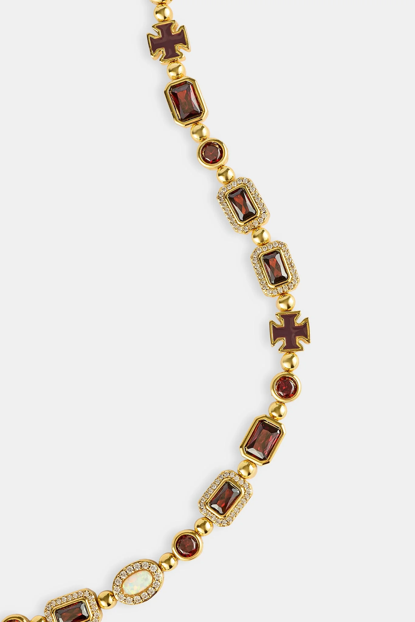 Burgundy Multi Gemstone Bracelet - 6mm - Image 3