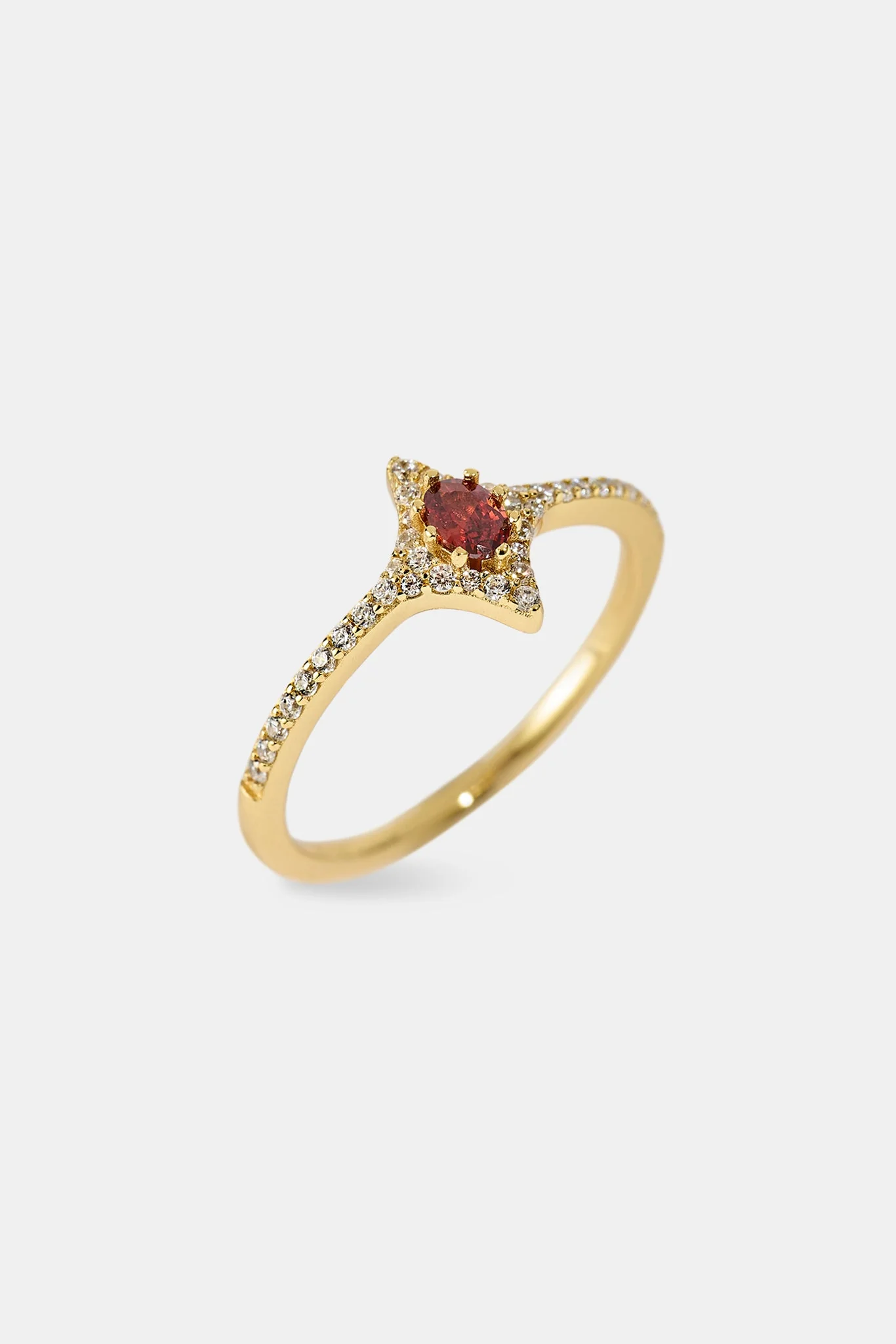 Burgundy Star Centre Ring - 10mm - Image 3