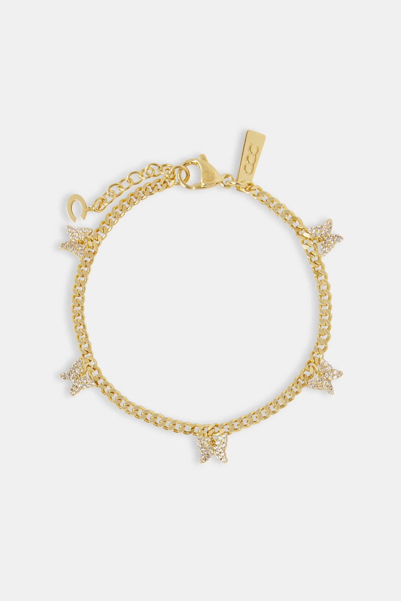 Butterfly Drop Cuban Bracelet - 3mm - Image 2