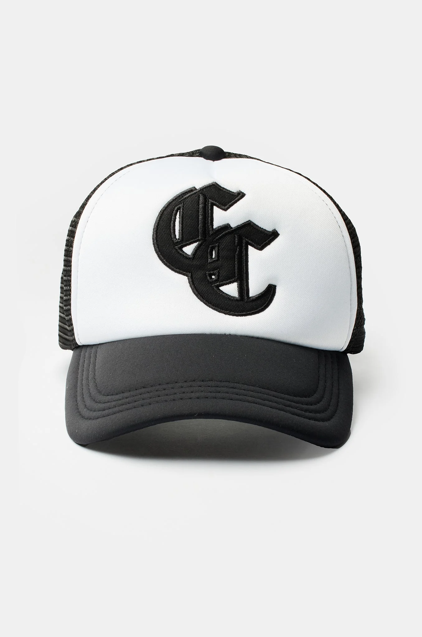 C Badge Contrast Trucker Hat - Black - Image 3