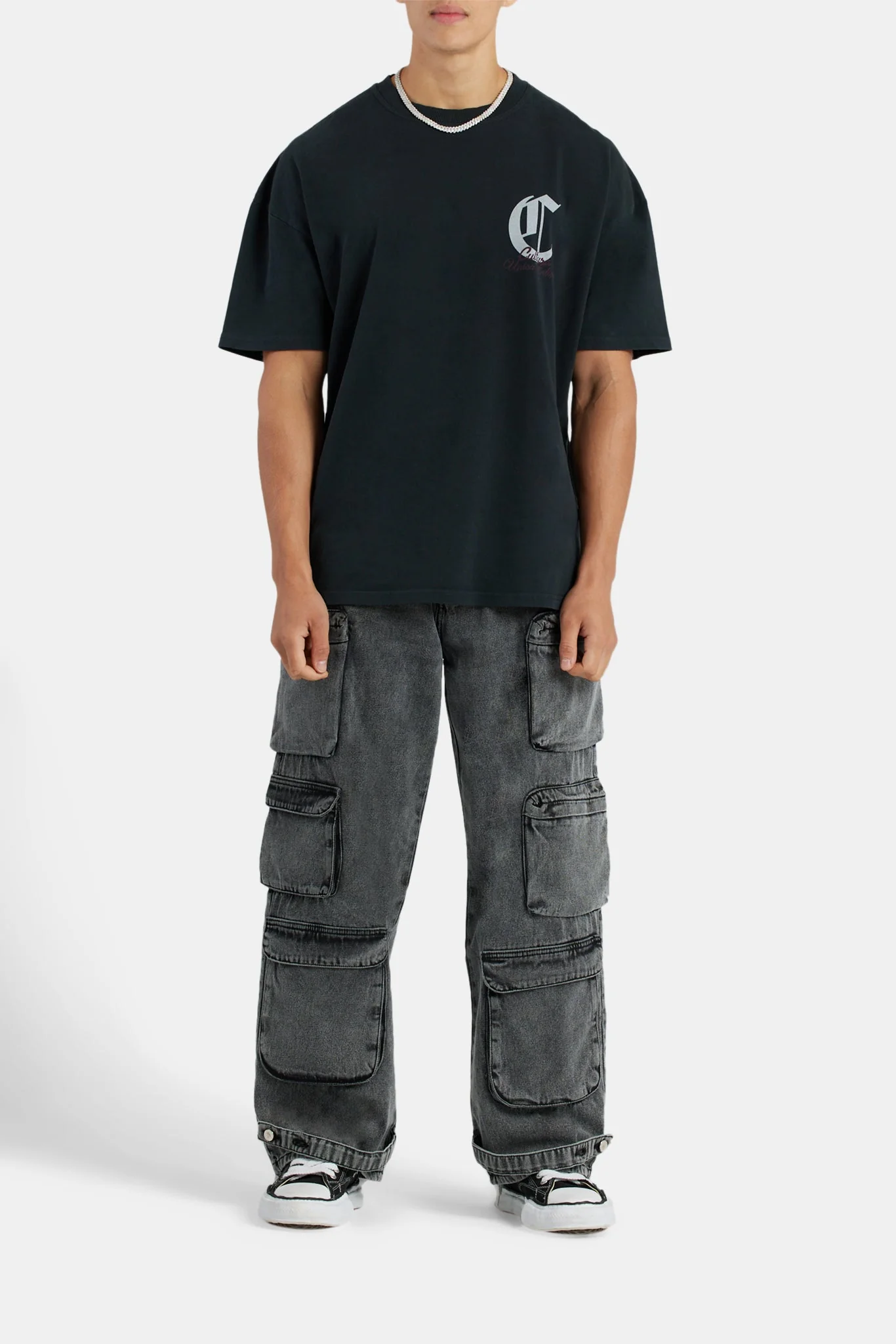 C Cherub Graphic Oversized T-Shirt - Vintage Wash - Image 2