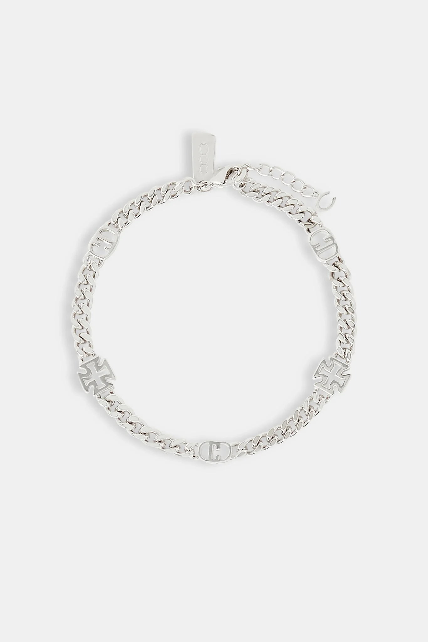 C & Cross Outline Cuban Bracelet - 6mm - Image 2