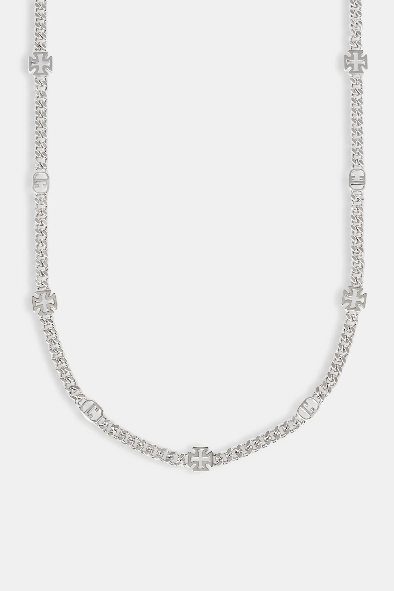 C & Cross Outline Cuban Chain - 6mm - Image 2