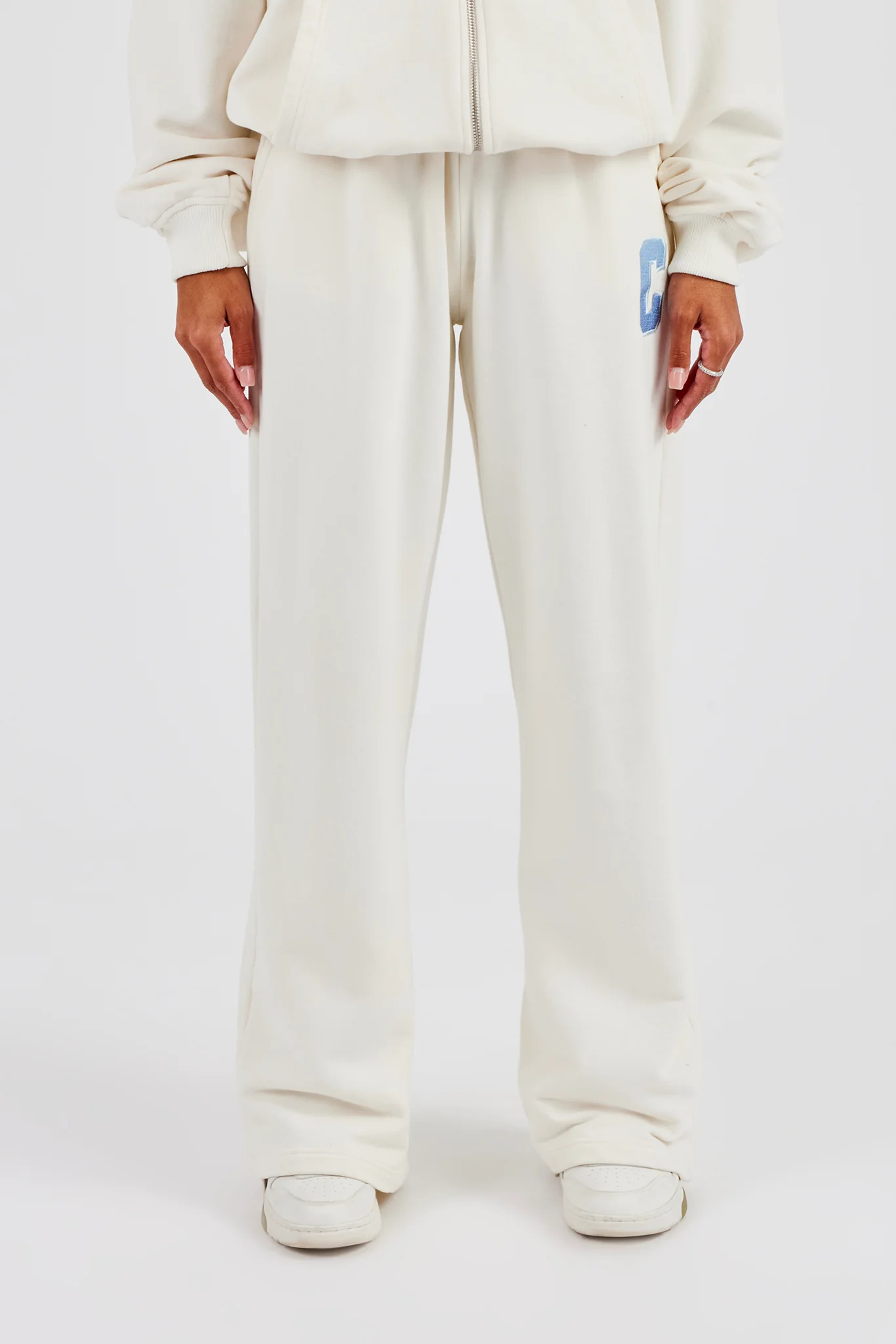 C Embroidered Jogger - Off White - Image 2