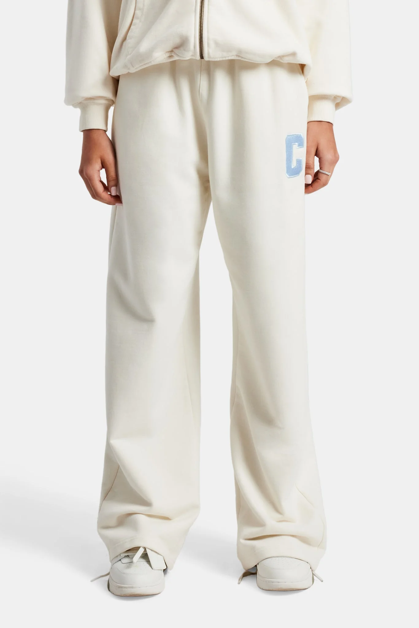 C Embroidered Jogger - Off White - Image 3