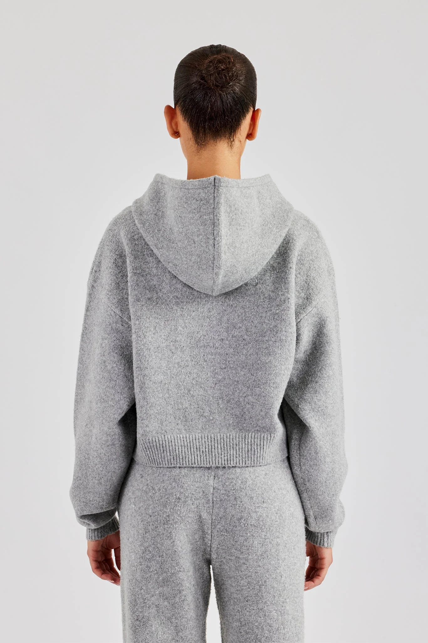 C Knitted Hoodie - Grey - Image 2