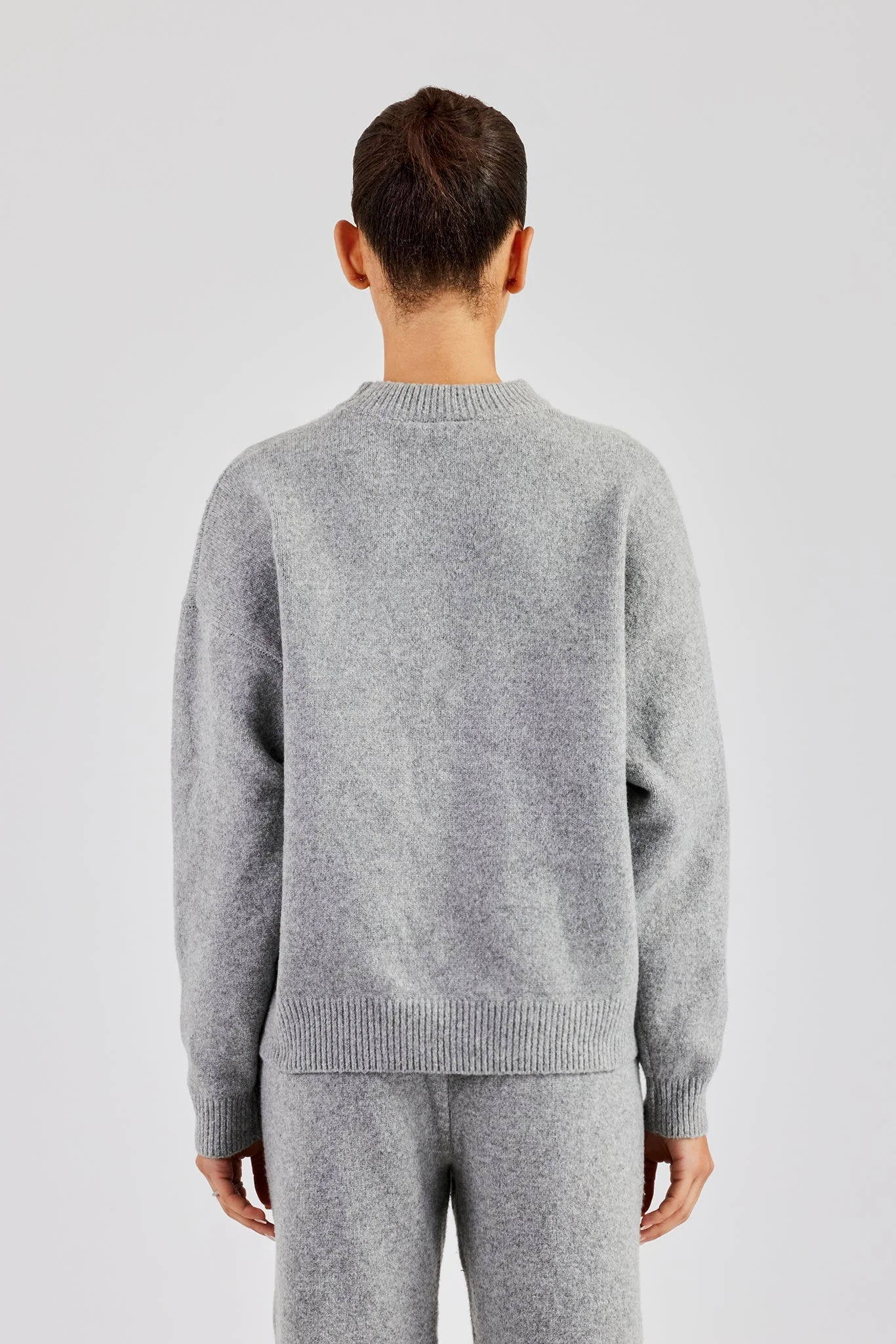 C Knitted Sweatshirt - Grey - Image 4