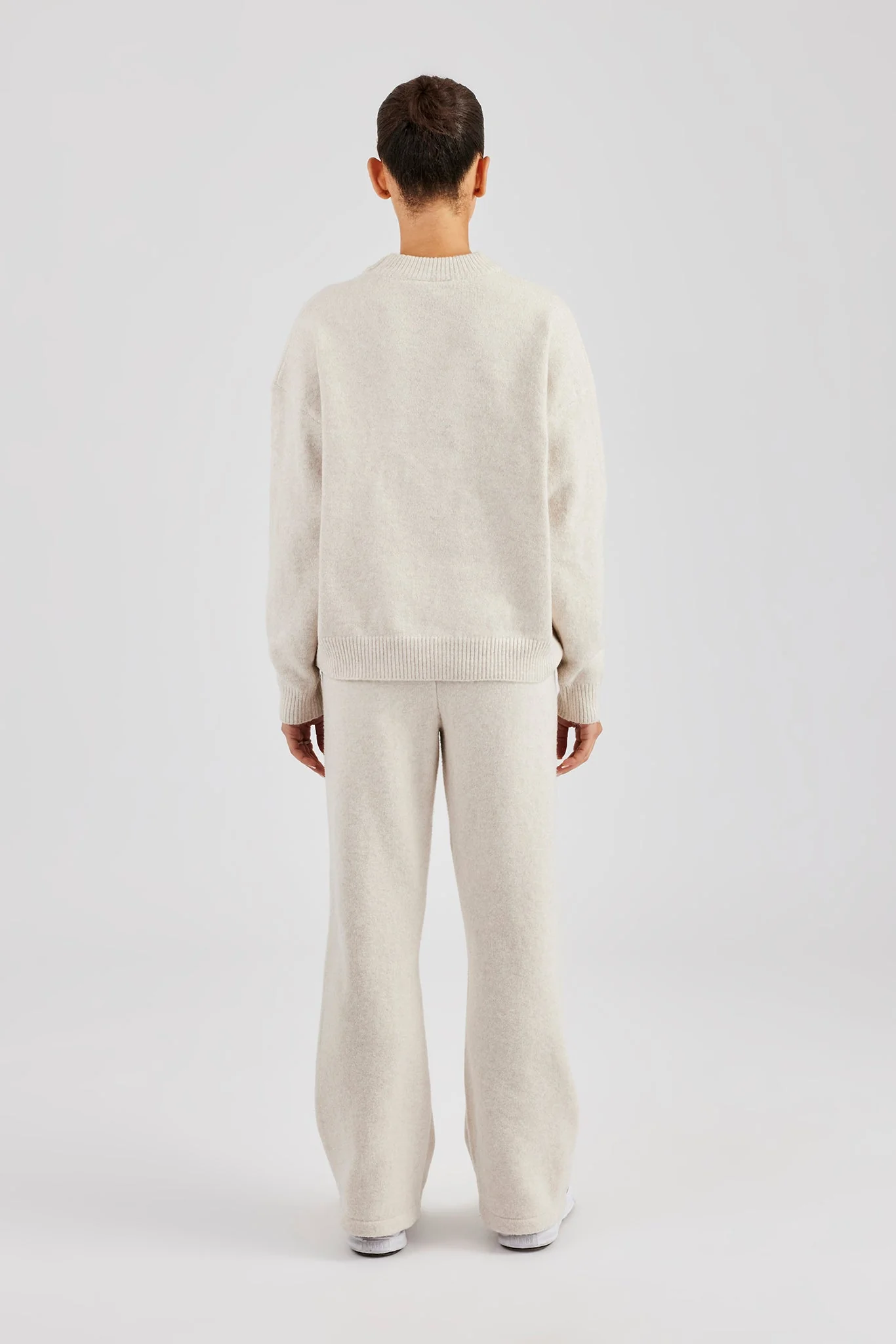 C Knitted Sweatshirt & Jogger - Oatmeal - Image 2