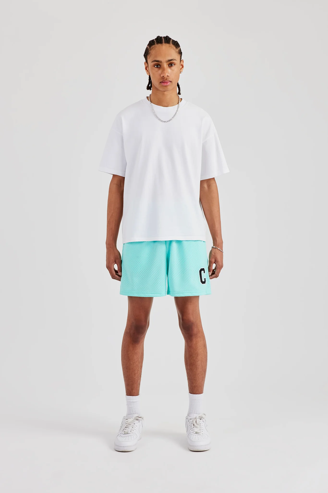 C Mesh Shorts - Aqua - Image 4