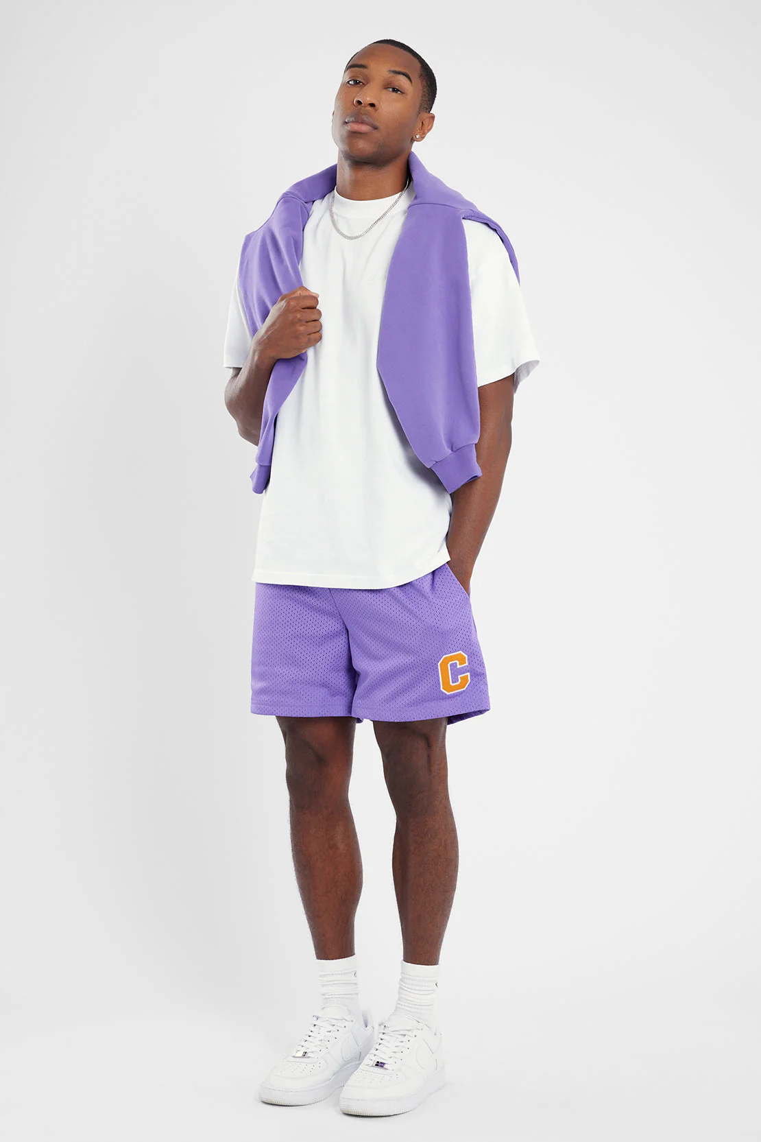 C Mesh Shorts - Purple - Image 2