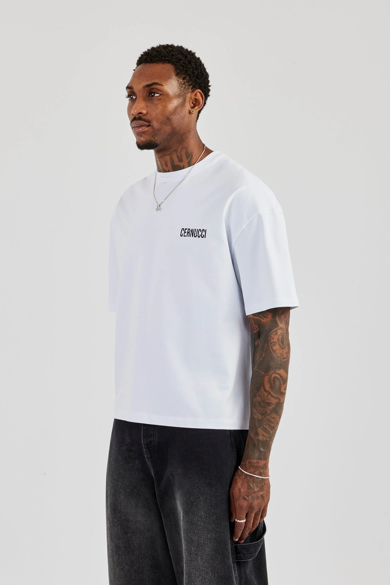 C Star Boxy T-Shirt - White - Image 3