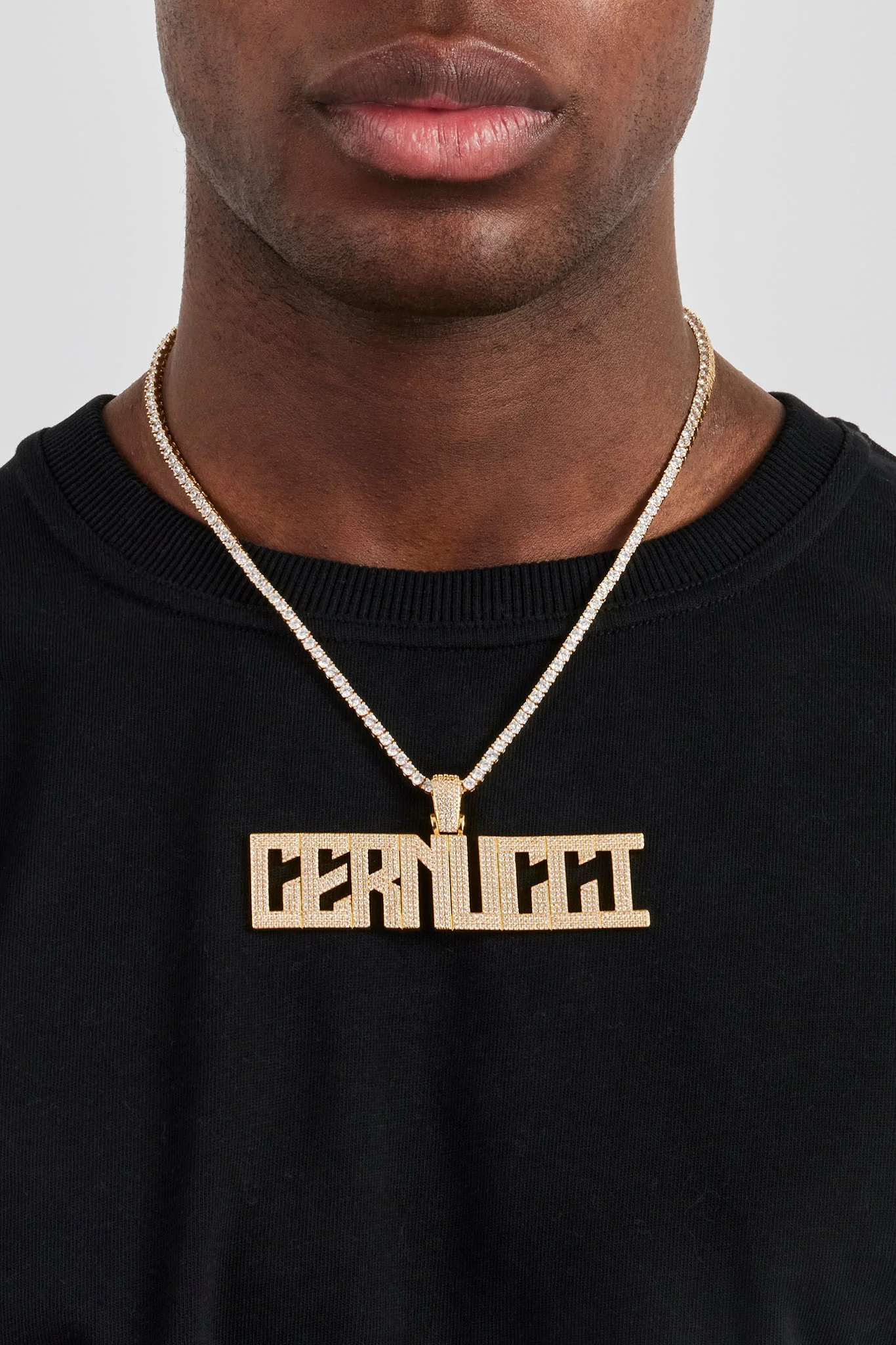 Calvera Font Pendant - 22mm - Gold - Image 4