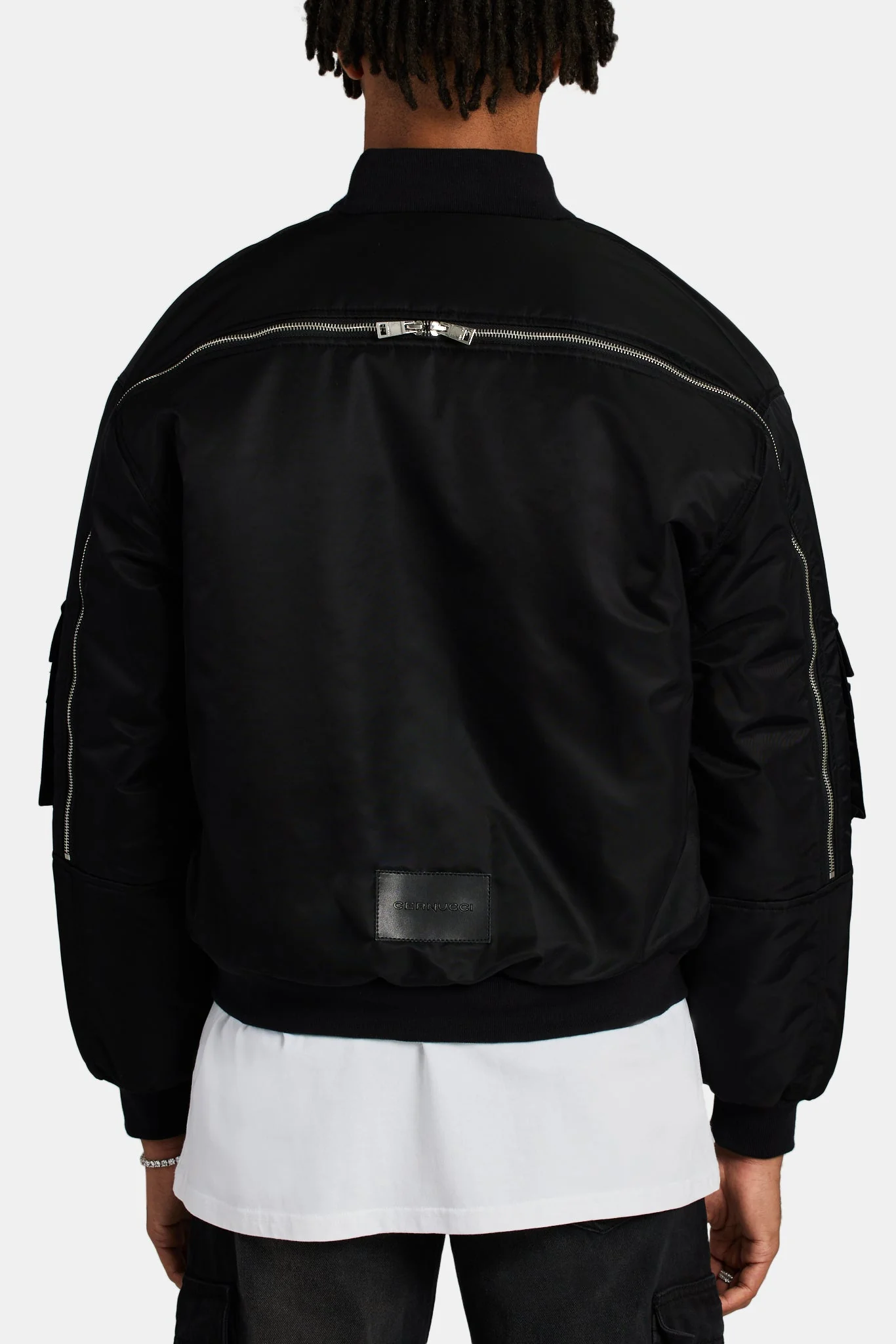 Cargo Bomber Jacket - Black - Image 2