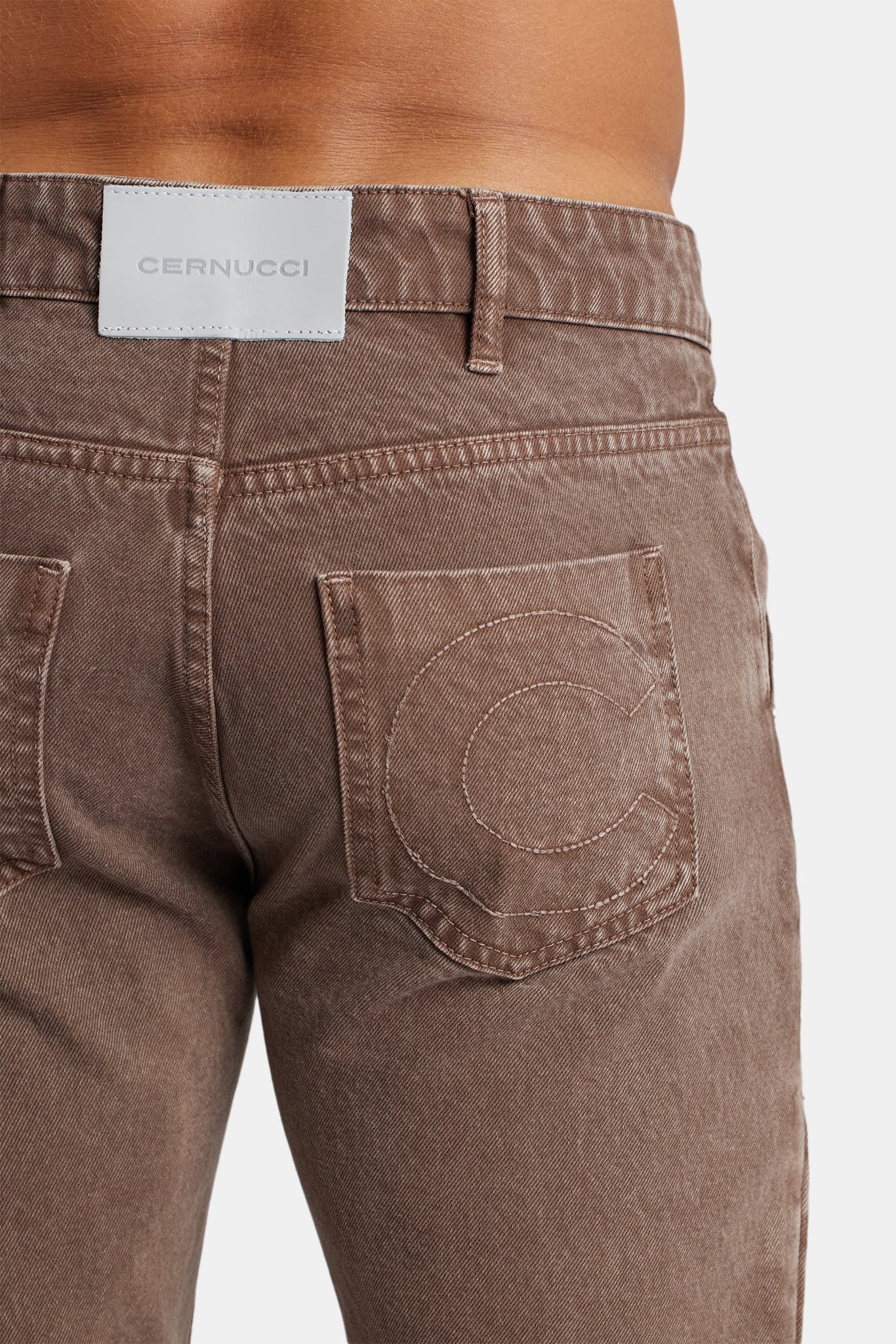 Carpenter Panelled Flare Fit Jeans - Brown - Image 4