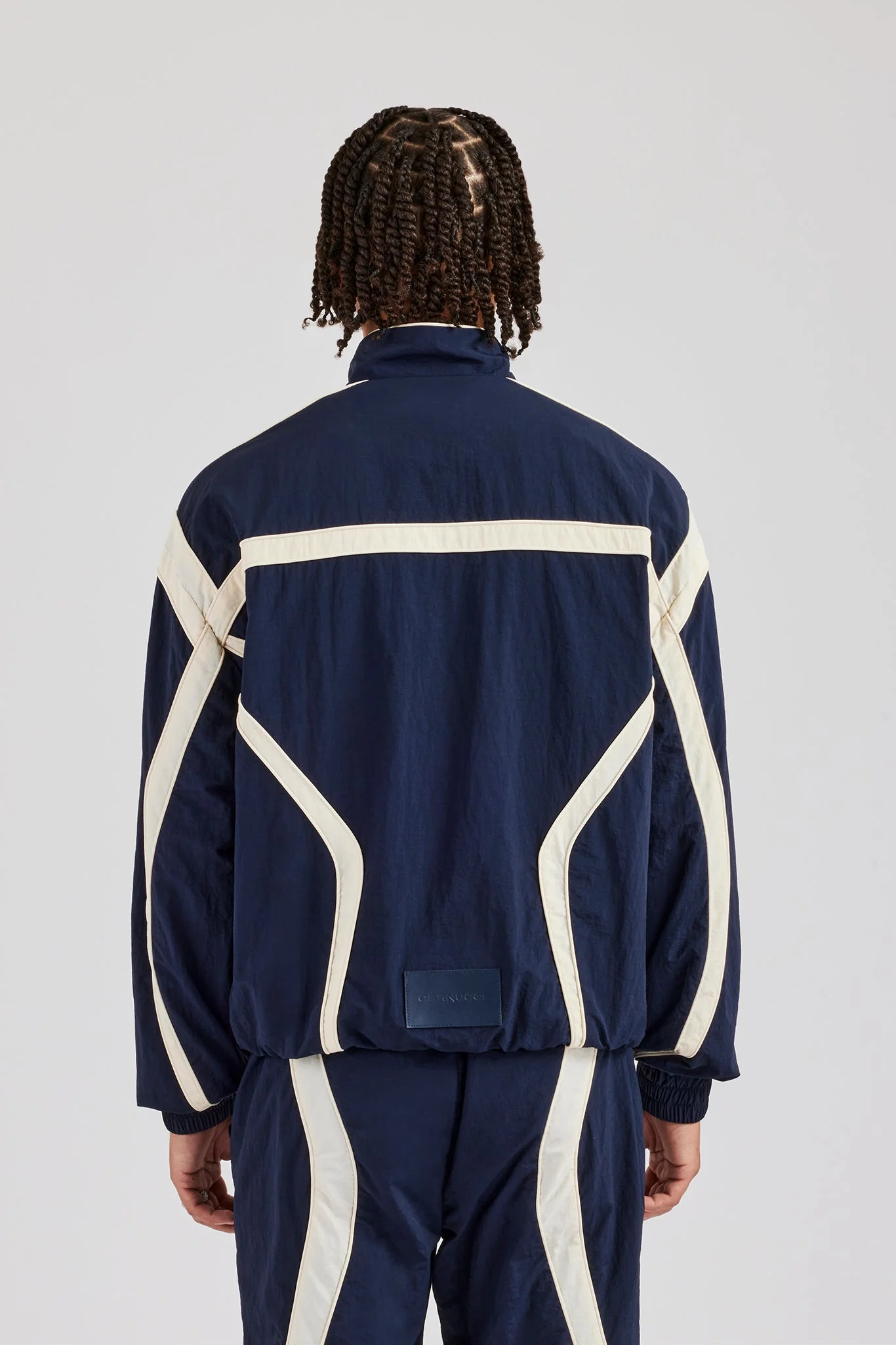 CCC Nylon Zip Through Jacket - Navy Blue - Image 3