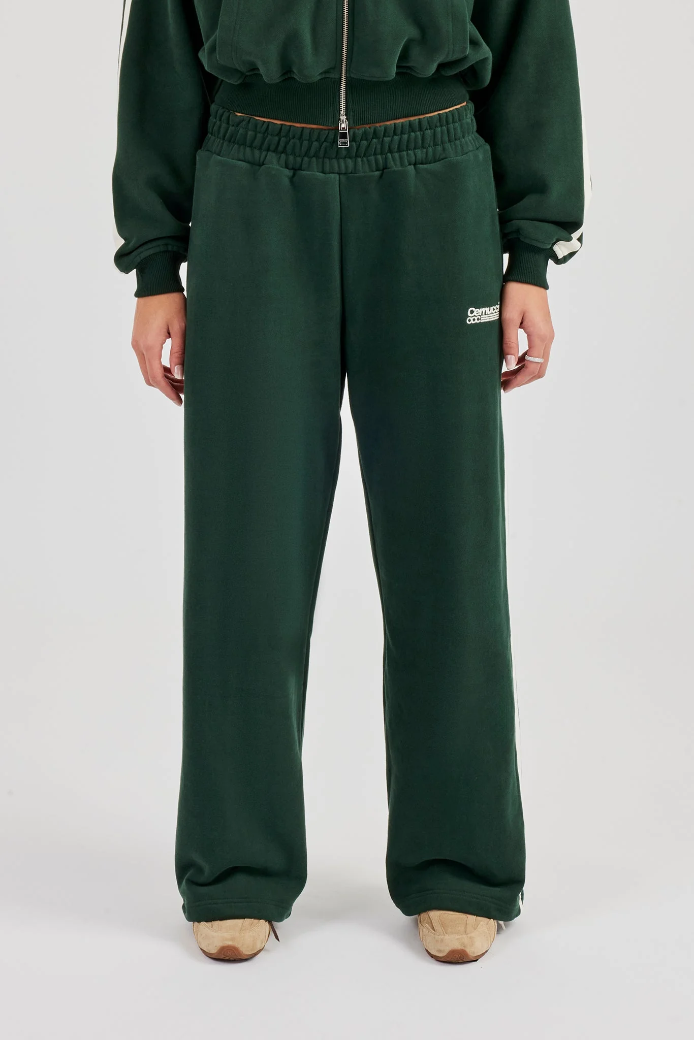 CCC Taping Wide Leg Jogger - Forest Green - Image 2