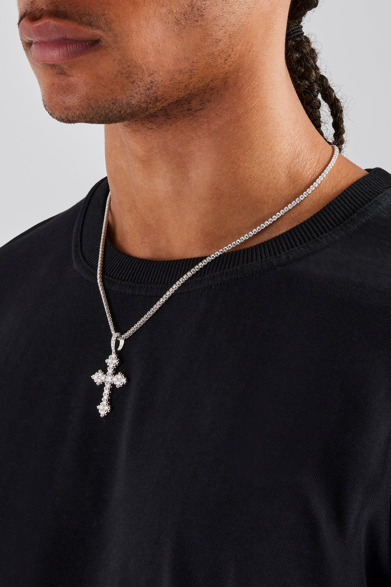 Moissanite Celtic Cross Pendant - 35mm - Image 4