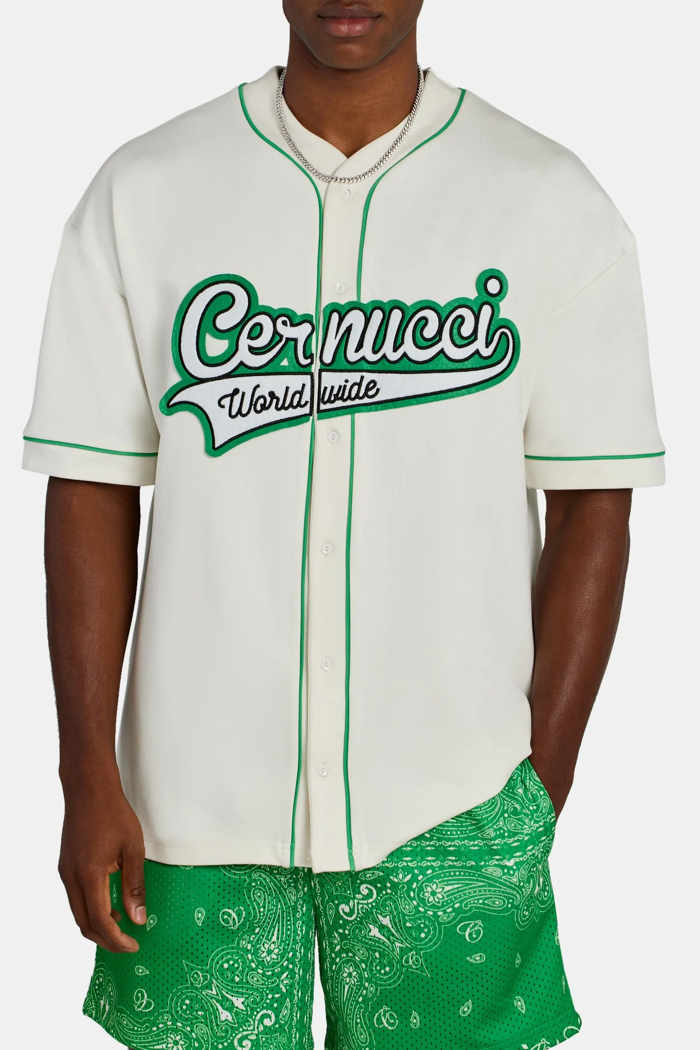 Cernucci Baseball Shirt - Off White - Image 2