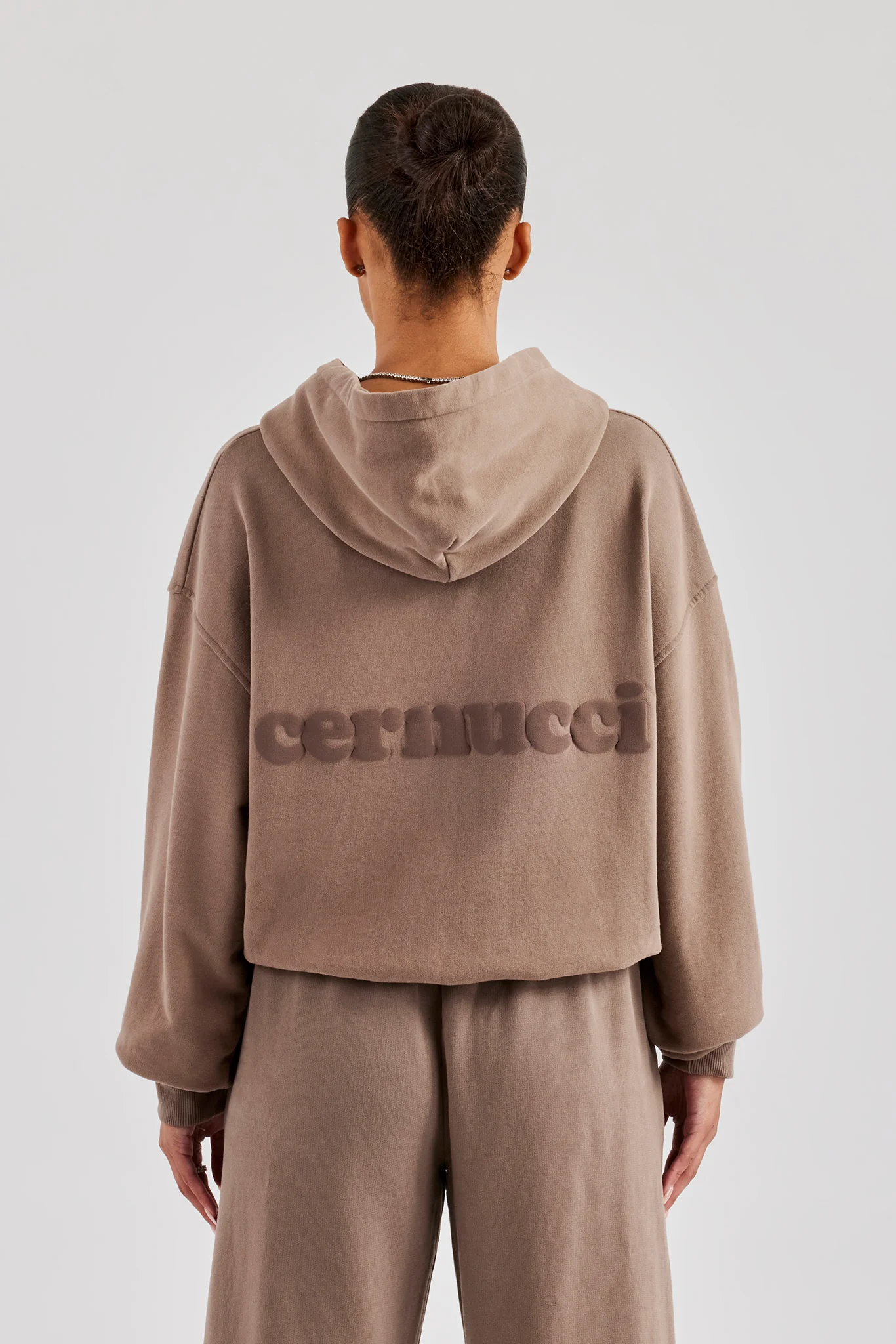 Cernucci Boxy Hoodie - Taupe - Image 2