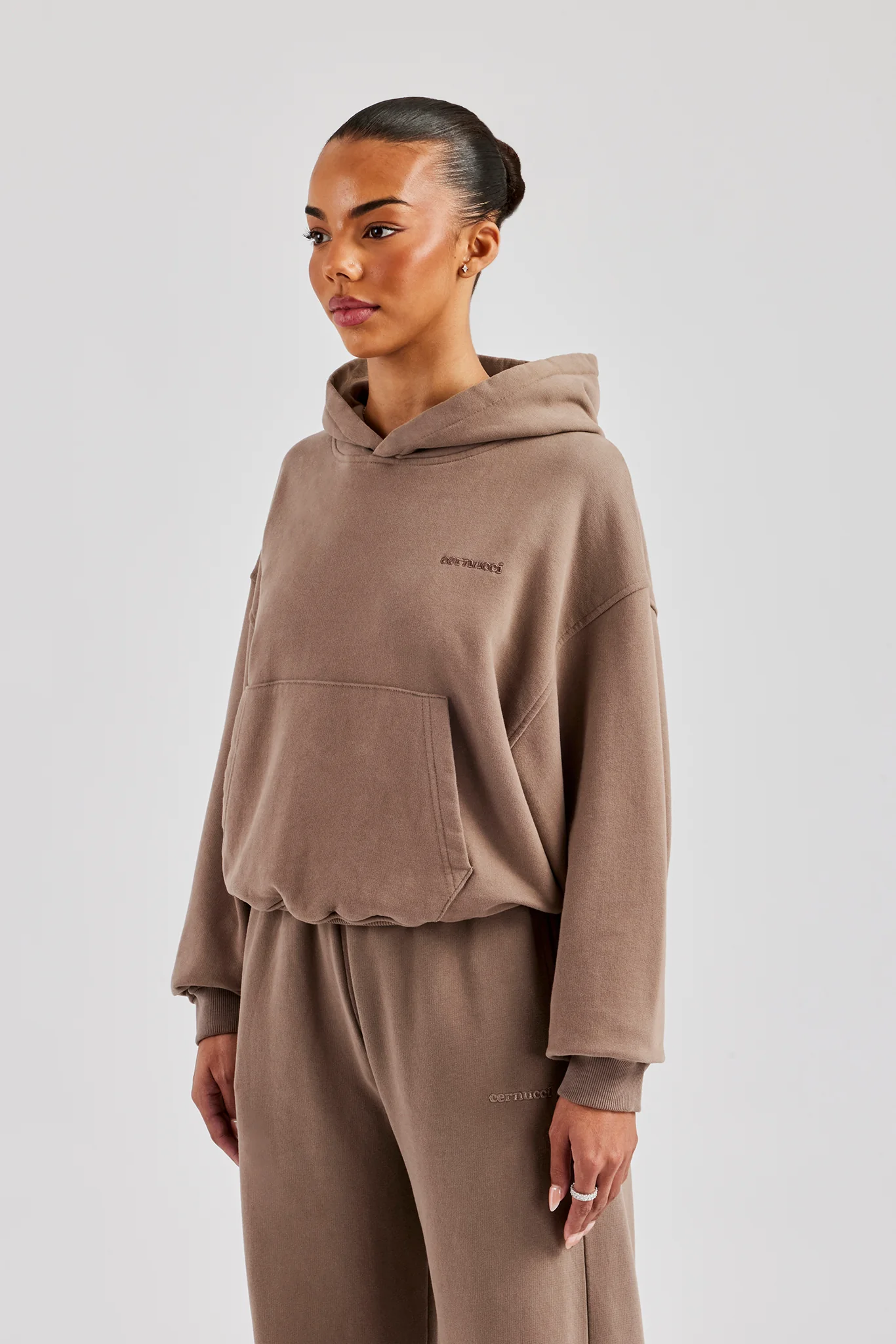 Cernucci Boxy Hoodie - Taupe - Image 3