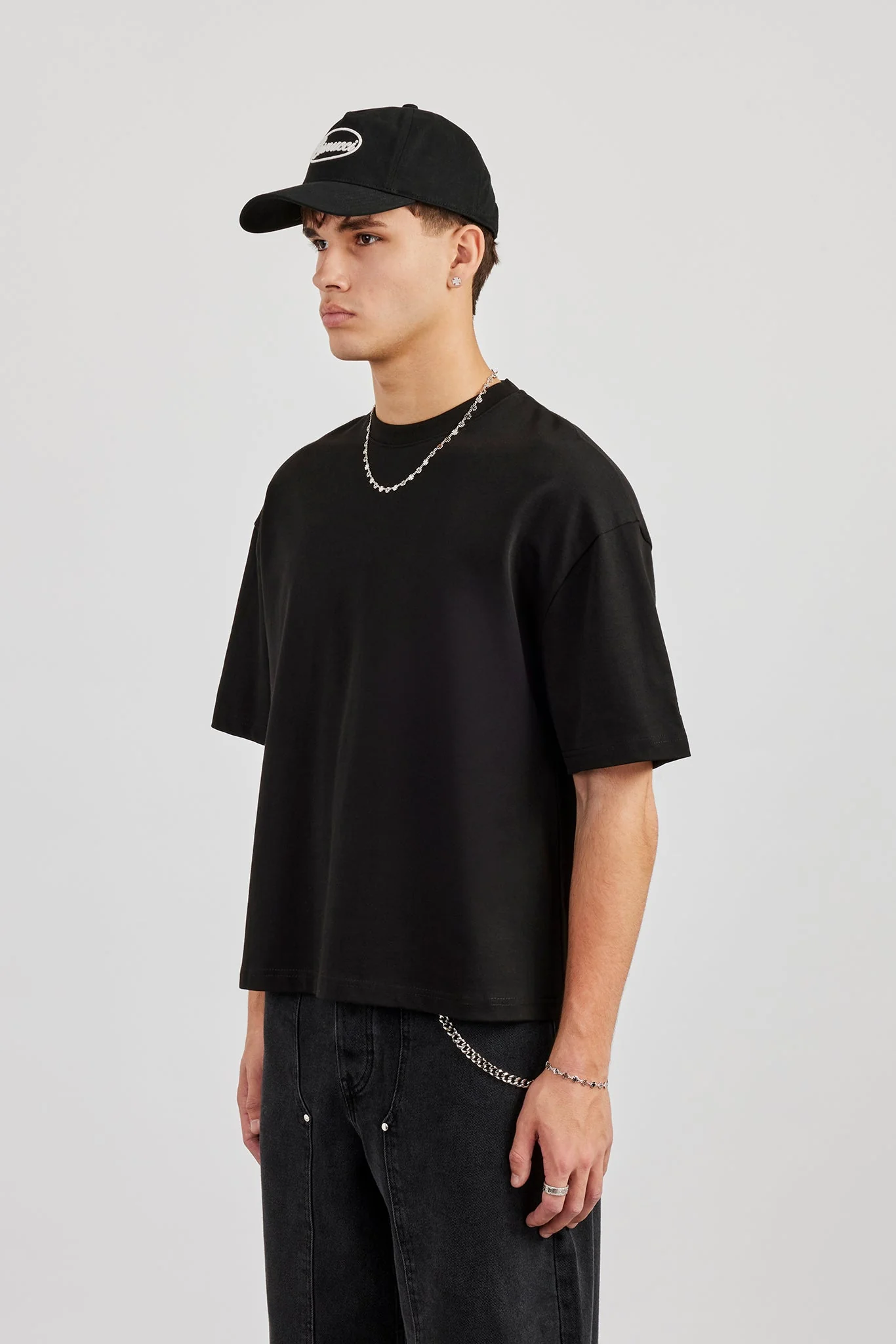 Cernucci Boxy T-Shirt - Black - Image 3