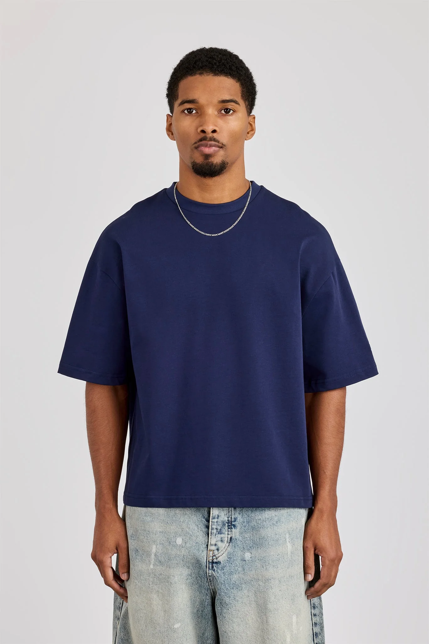 Cernucci Boxy T-Shirt - Navy Blue