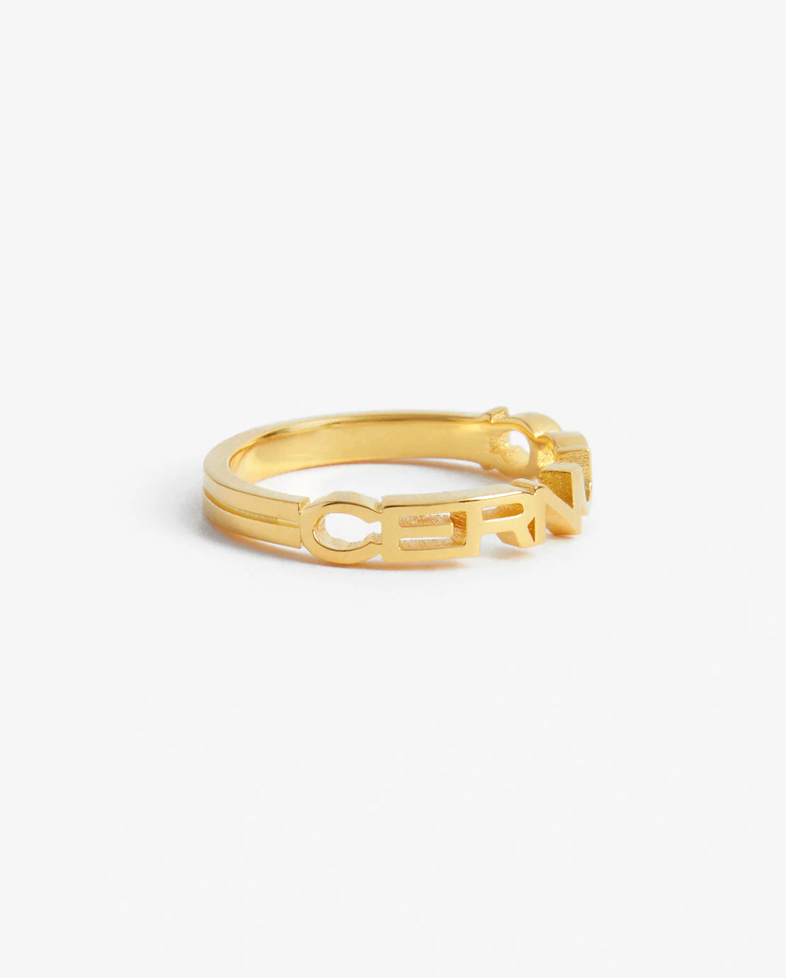 Cernucci Branded Font Ring - Gold - Image 2