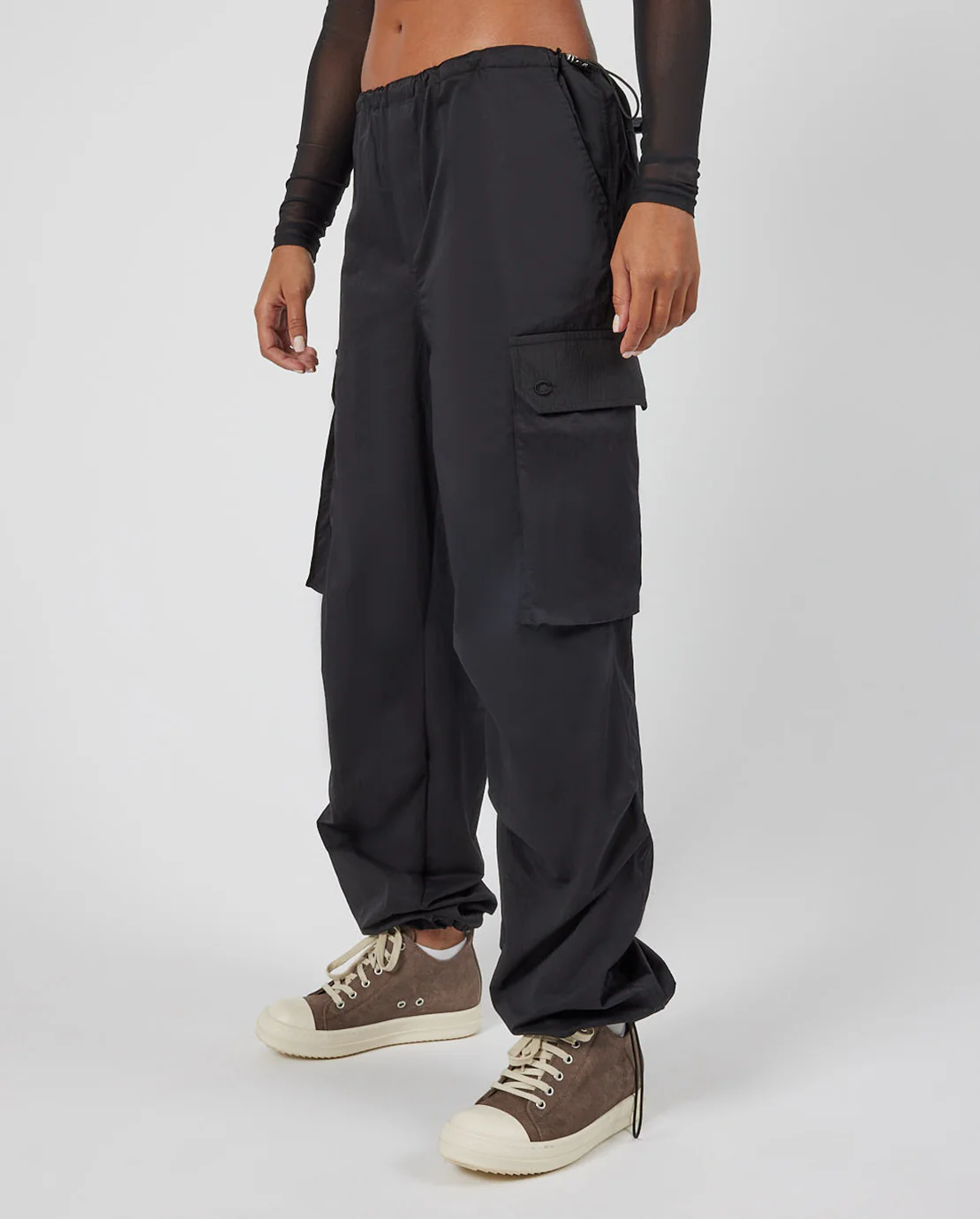 Cernucci Cargo Parachute Trouser - Black - Image 3