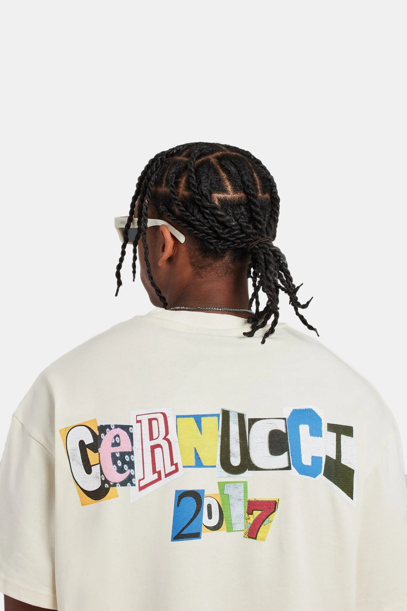 Cernucci Collage Oversized T-Shirt - Ecru - Image 5
