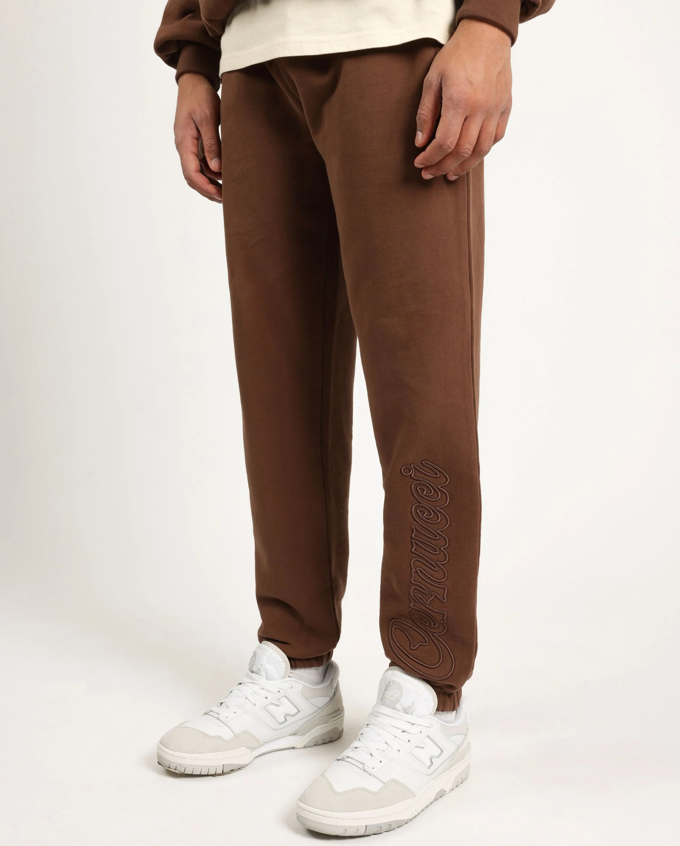 Cernucci Embroidered Jogger - Chocolate - Image 2