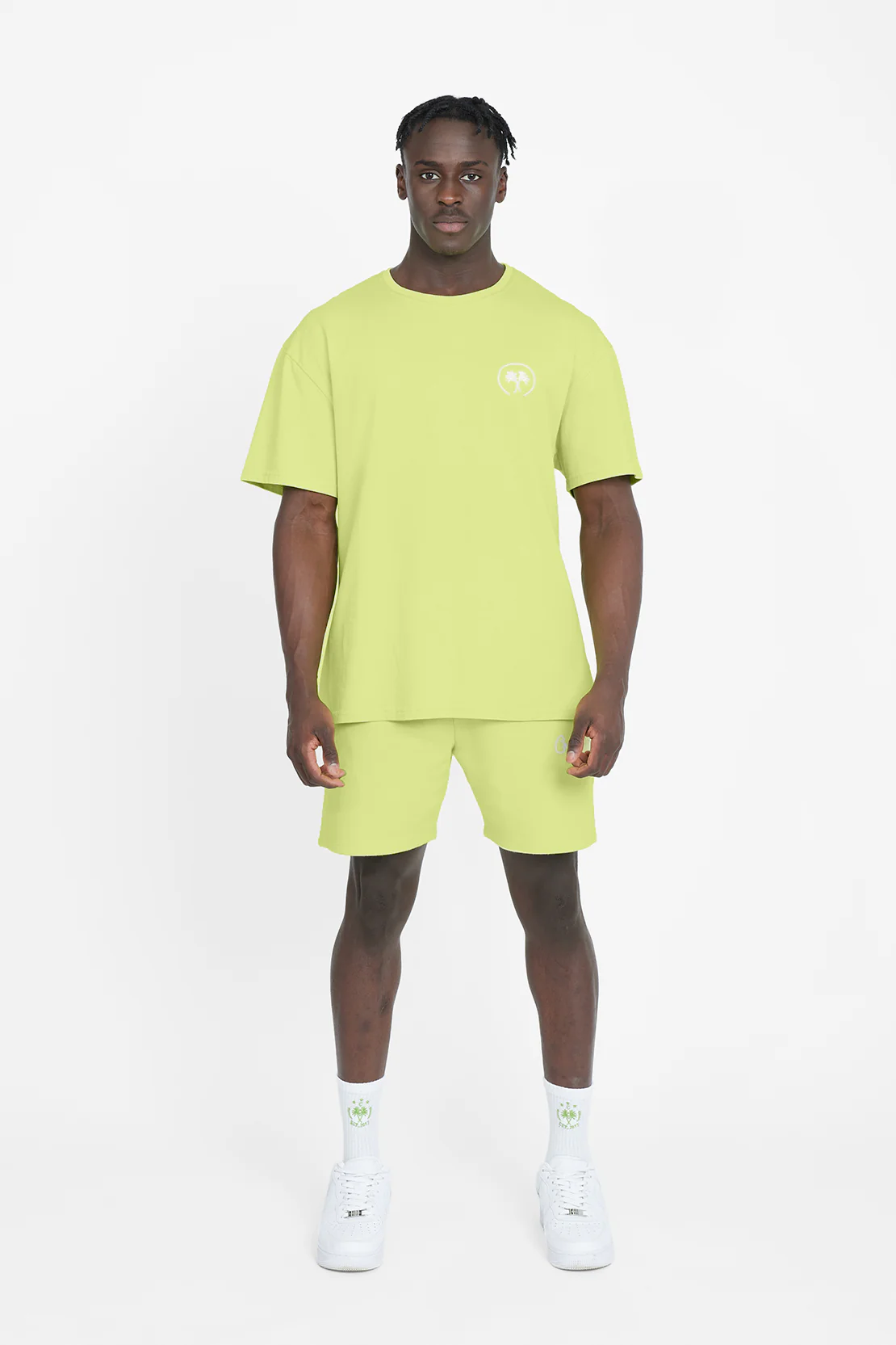 Cernucci Embroidered Shorts - Lime - Image 3