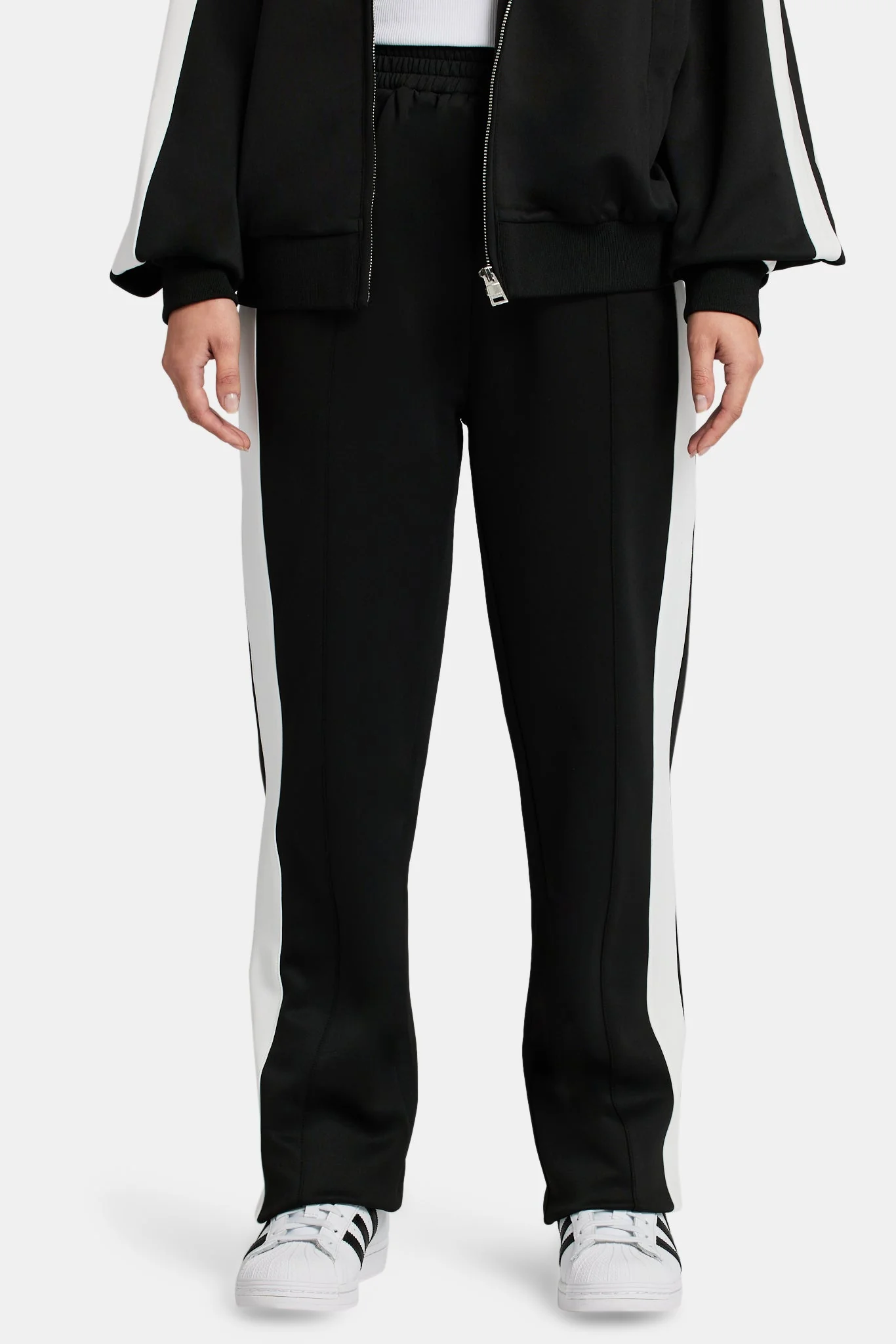 Cernucci Embroidered Varsity Track Pant - Black - Image 2