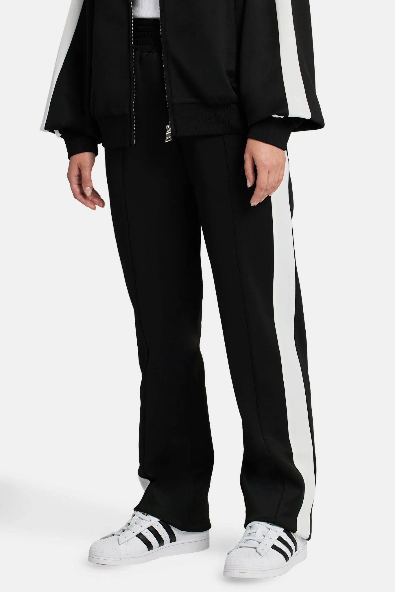Cernucci Embroidered Varsity Track Pant - Black - Image 3