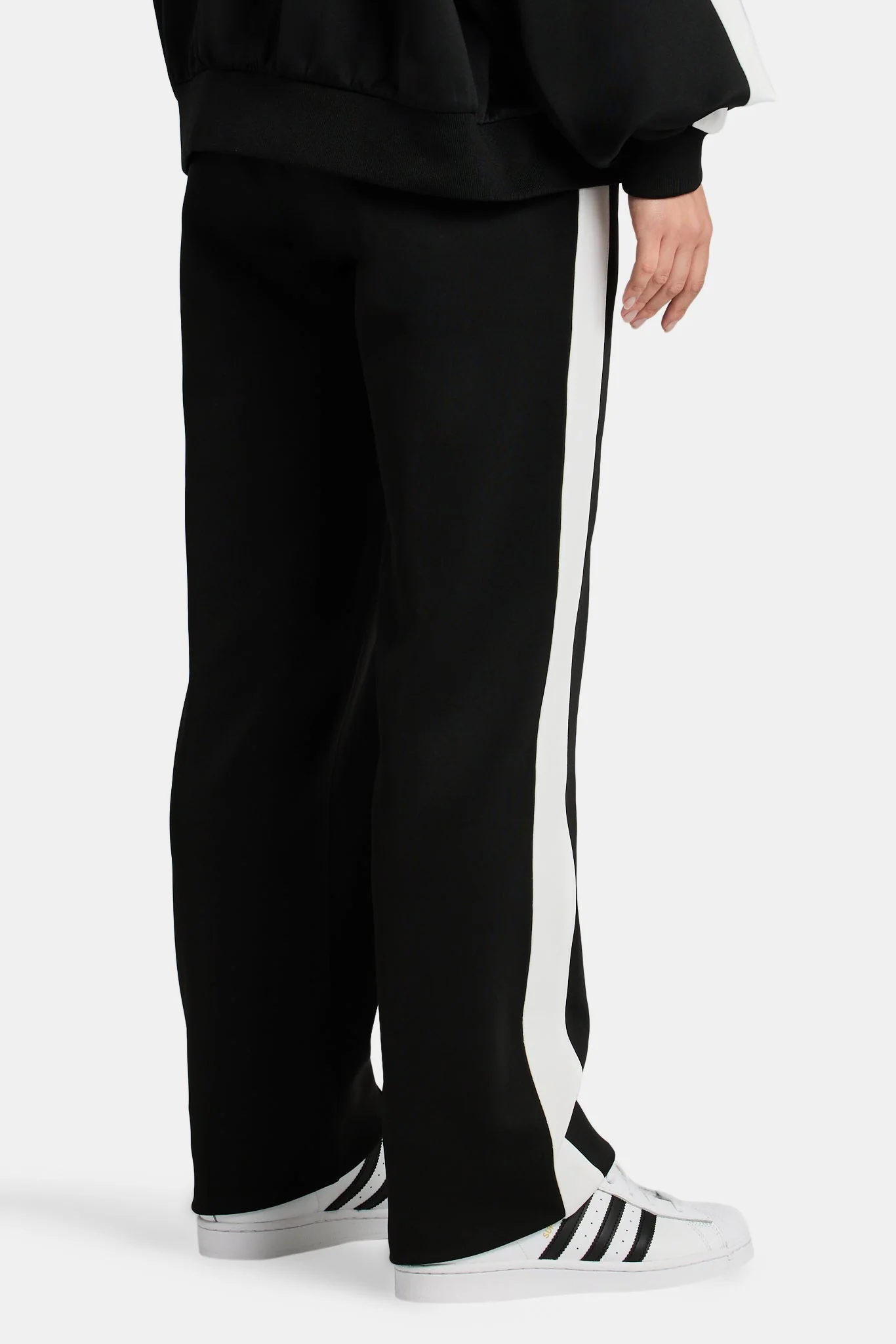 Cernucci Embroidered Varsity Track Pant - Black - Image 5