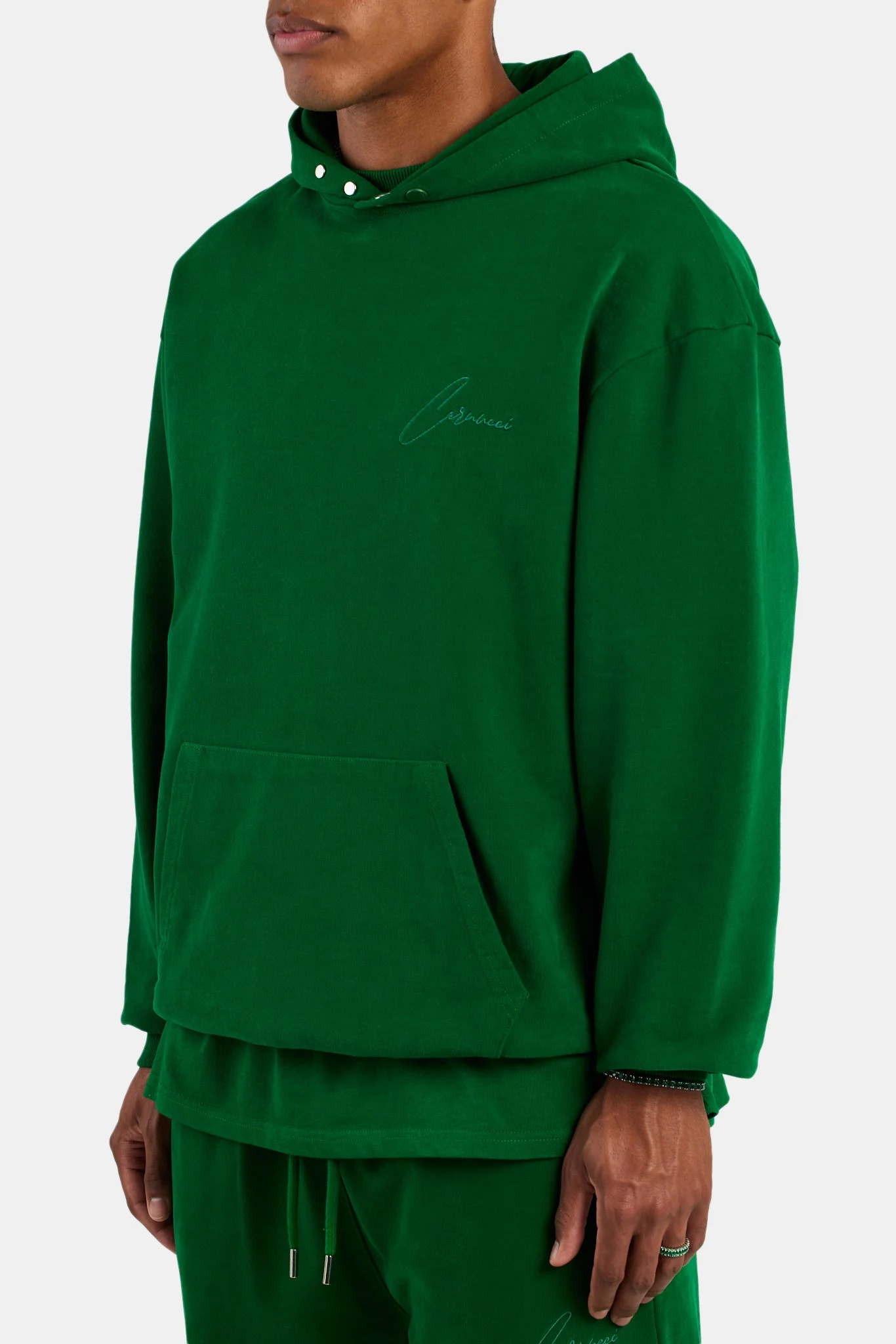 Cernucci Font Hoodie - Dark Green - Image 3