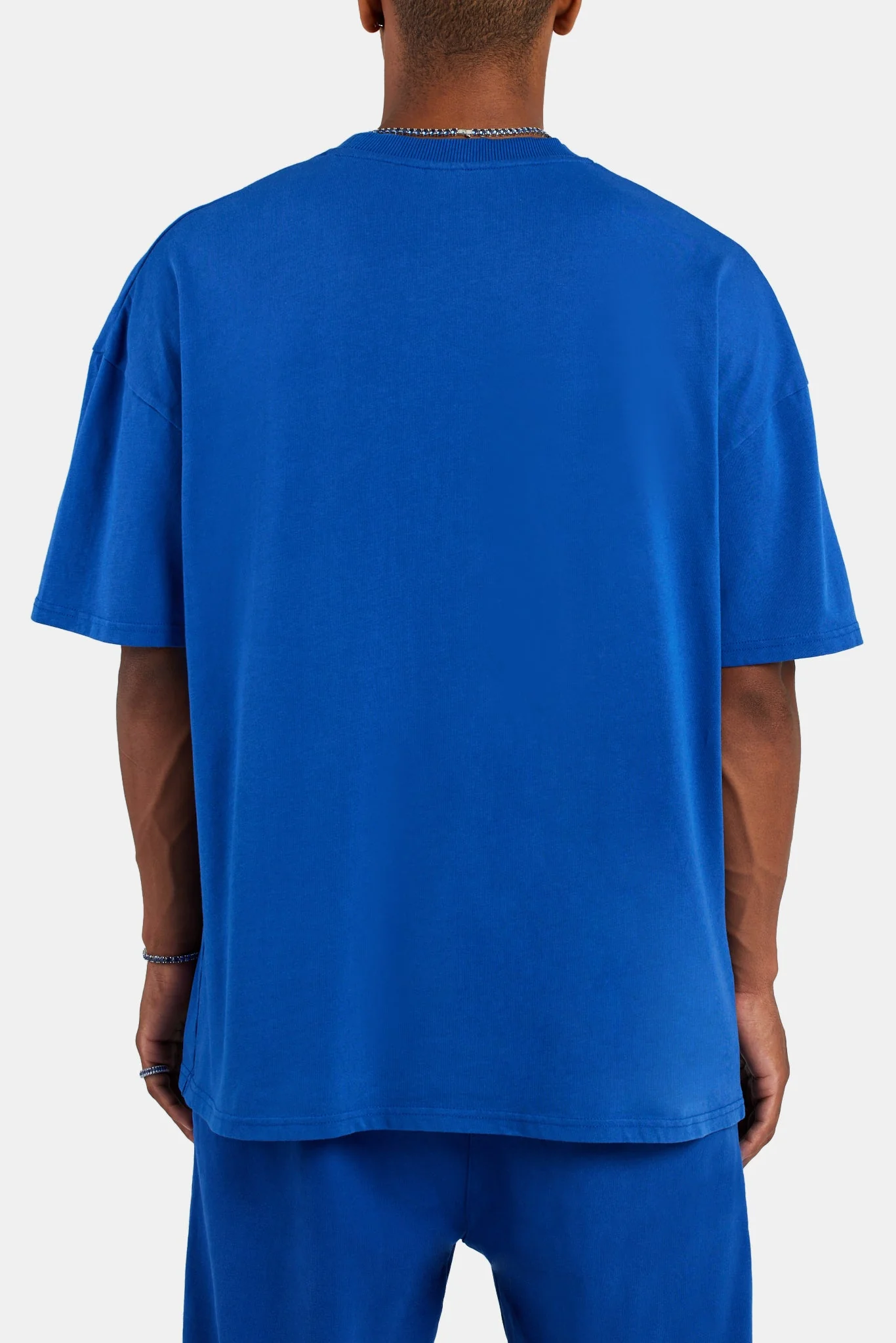 Cernucci Font Oversized T-Shirt - Cobalt - Image 4