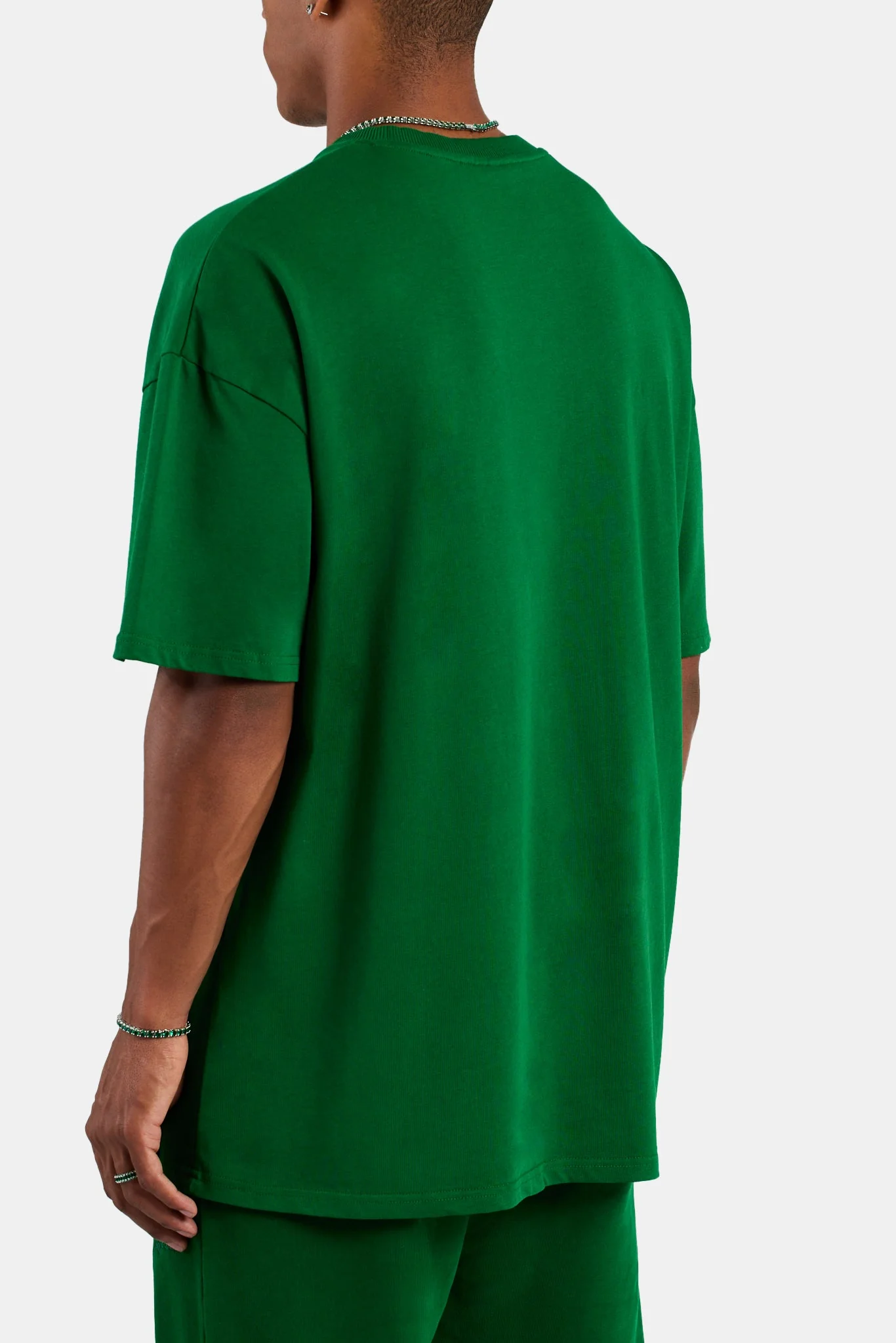 Cernucci Font Oversized T-Shirt - Dark Green - Image 4