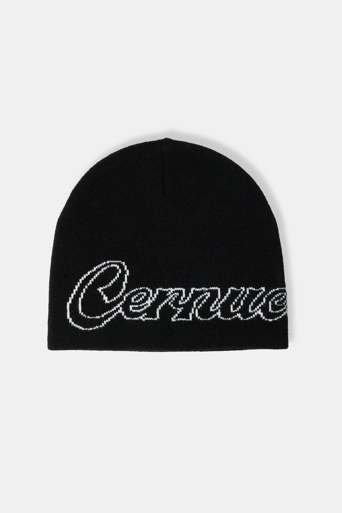 Cernucci Intarsia Beanie Hat - Black - Image 2