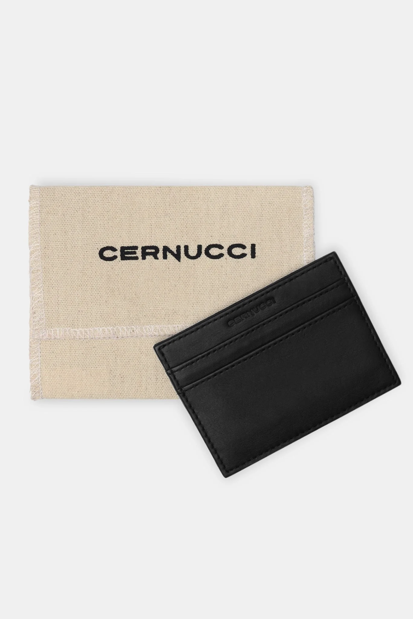 Cernucci Leather Card Holder - Black - Image 2