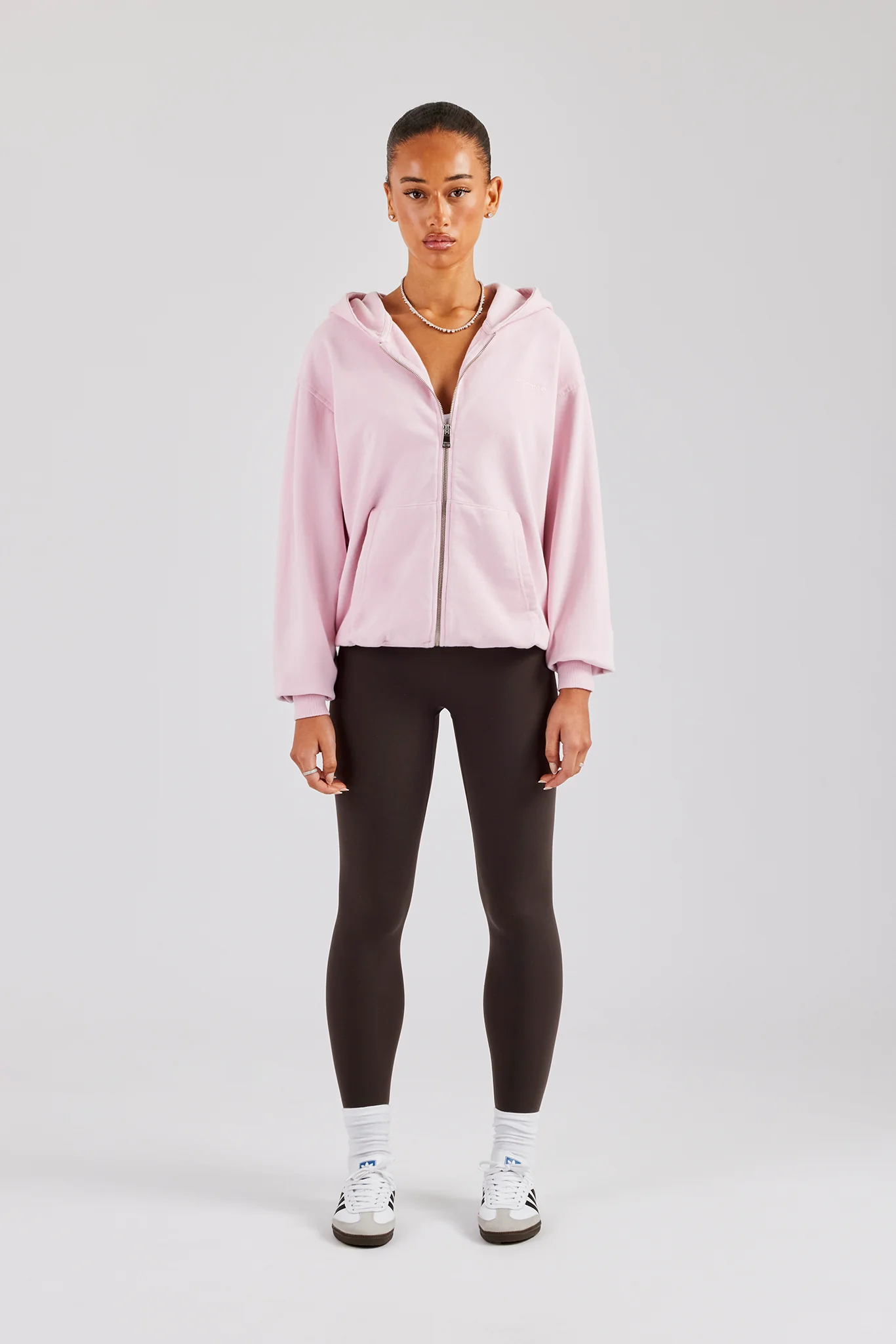 Cernucci Zip Through Hoodie - Pink - Image 3