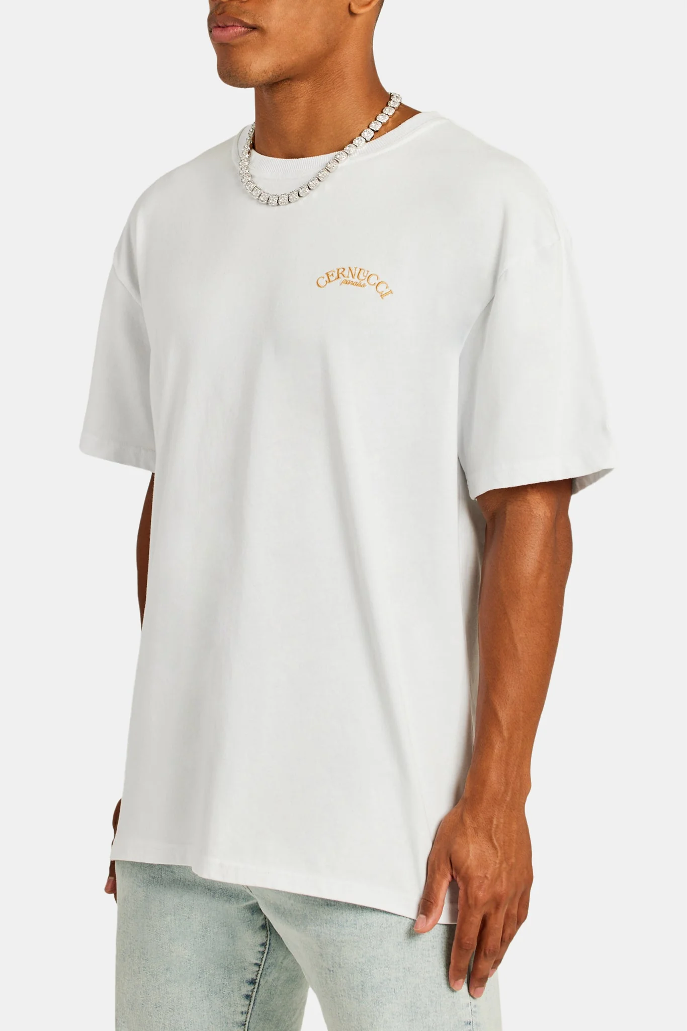 Cernucci Orange Beach House Graphic T-Shirt - White - Image 4