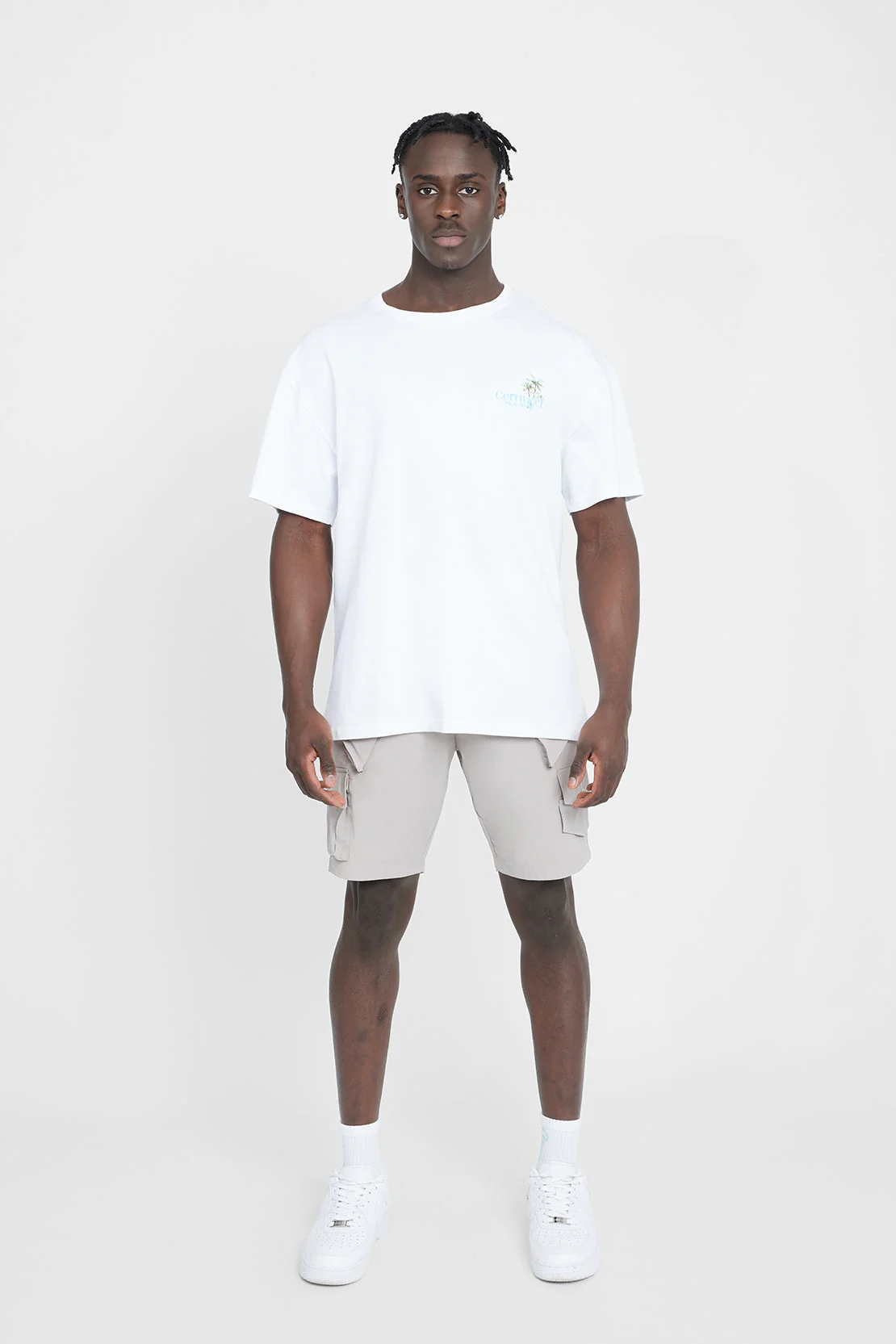 Cernucci Palm House Graphic T-Shirt - White - Image 5
