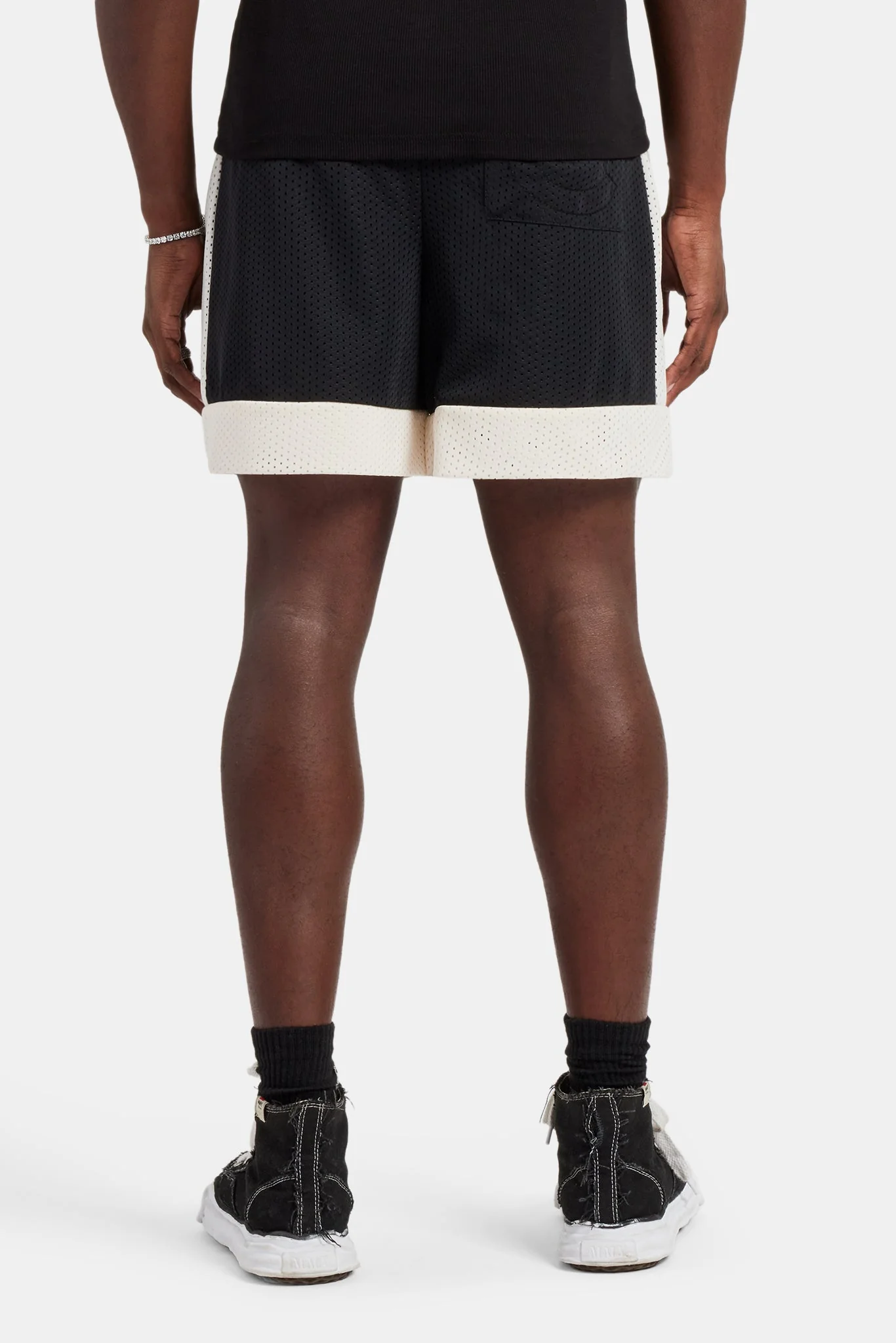 Cernucci Panel Mesh Short - Black - Image 4