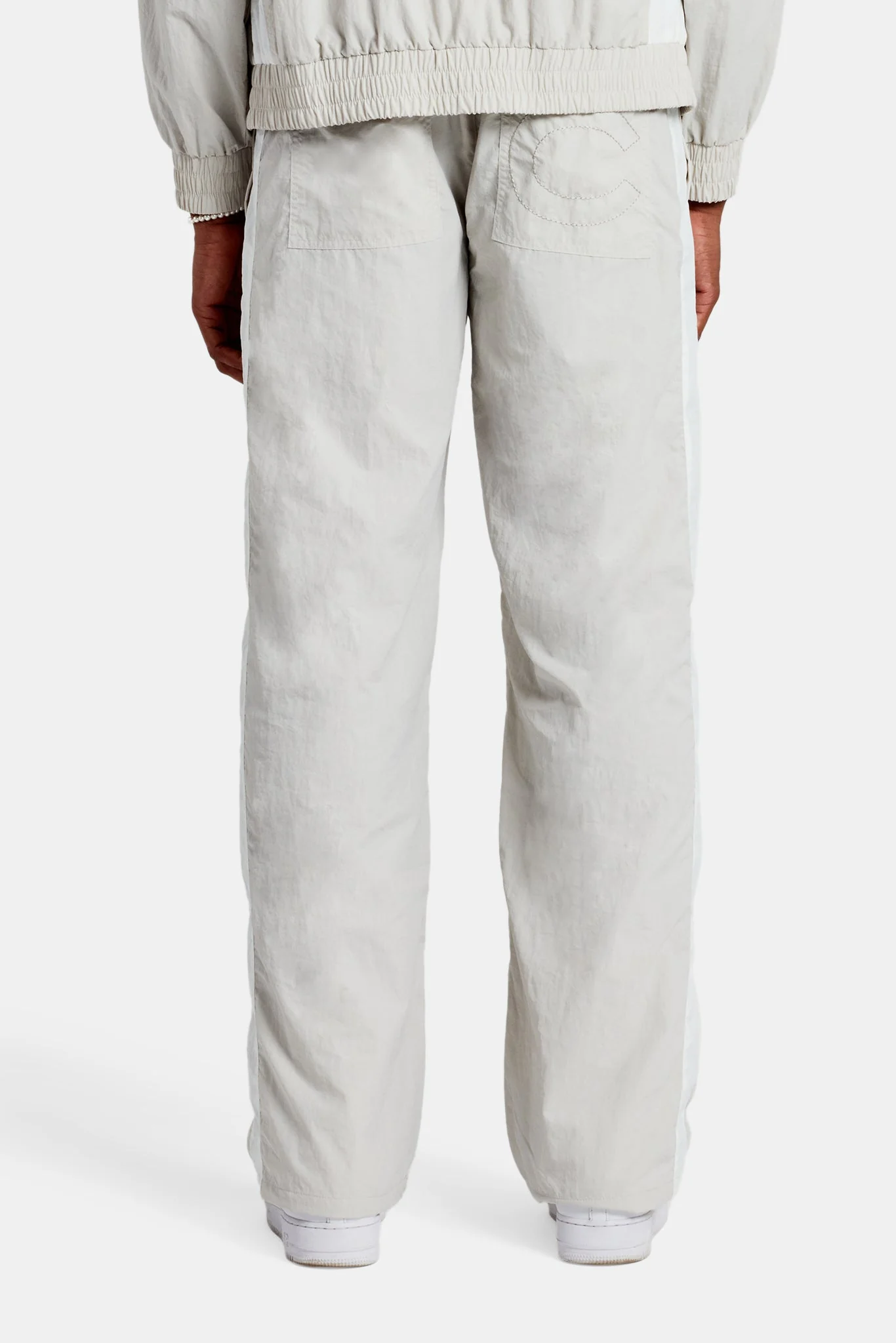 Cernucci Panelled Nylon Straight Leg Trouser - Stone - Image 4