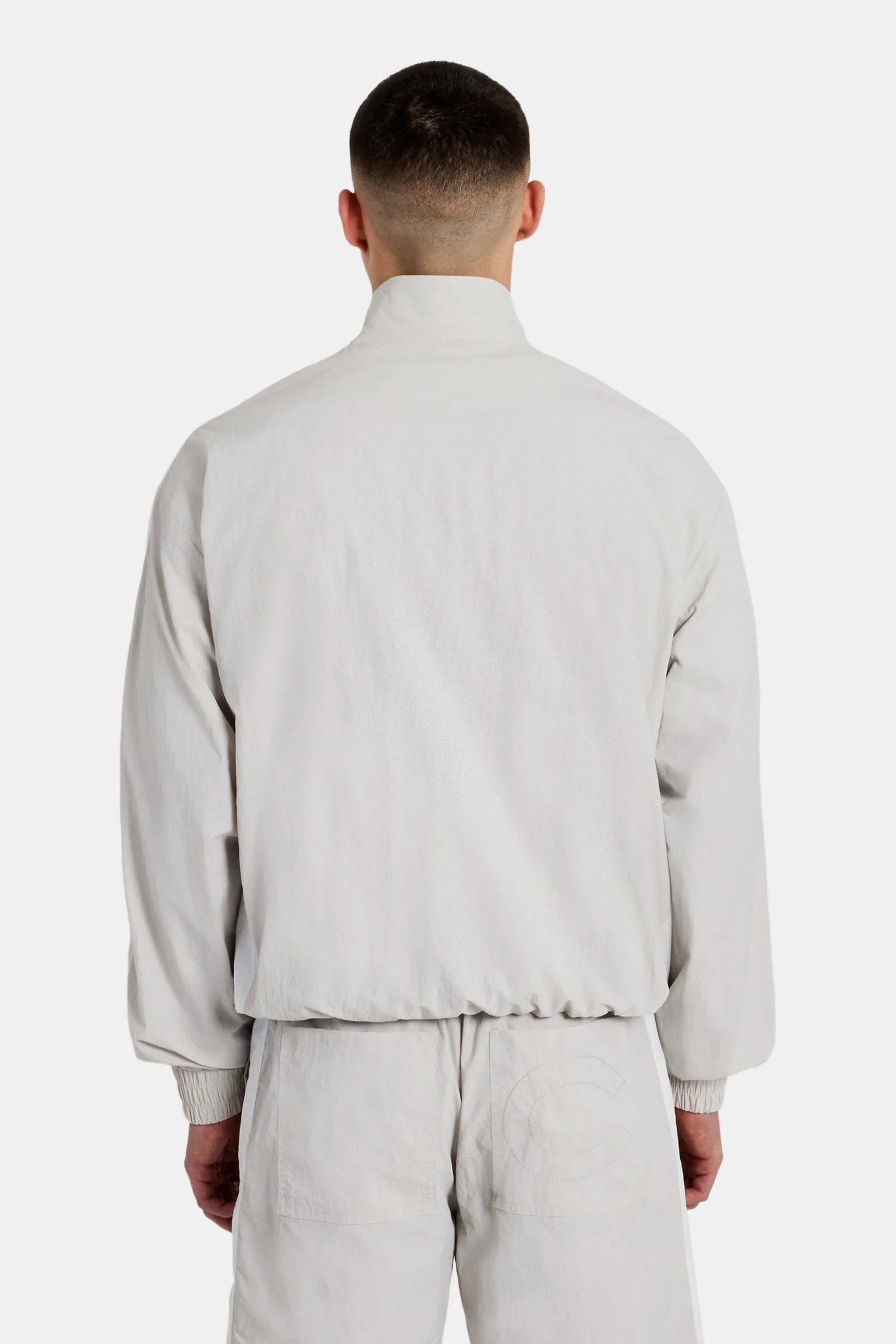 Cernucci Panelled Nylon Track Jacket & Short Set - Stone - Image 2