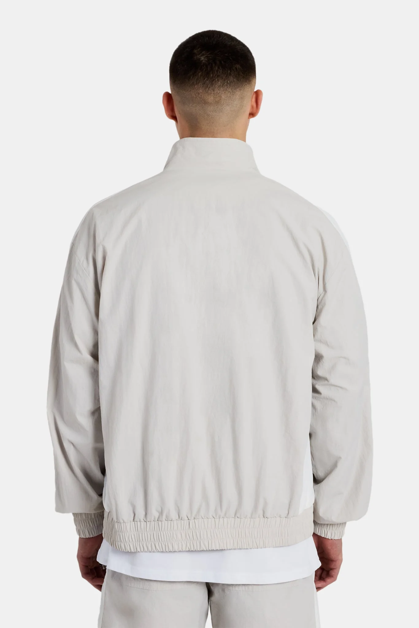 Cernucci Panelled Nylon Track Jacket - Stone - Image 3