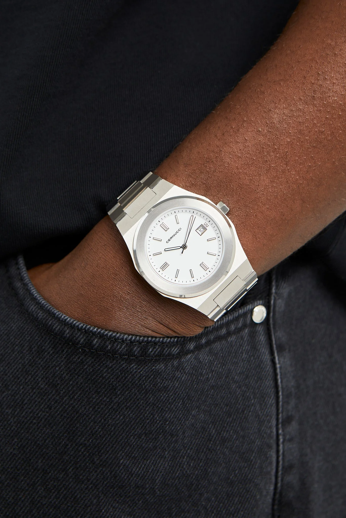 Cernucci Polished Watch - White - Image 3